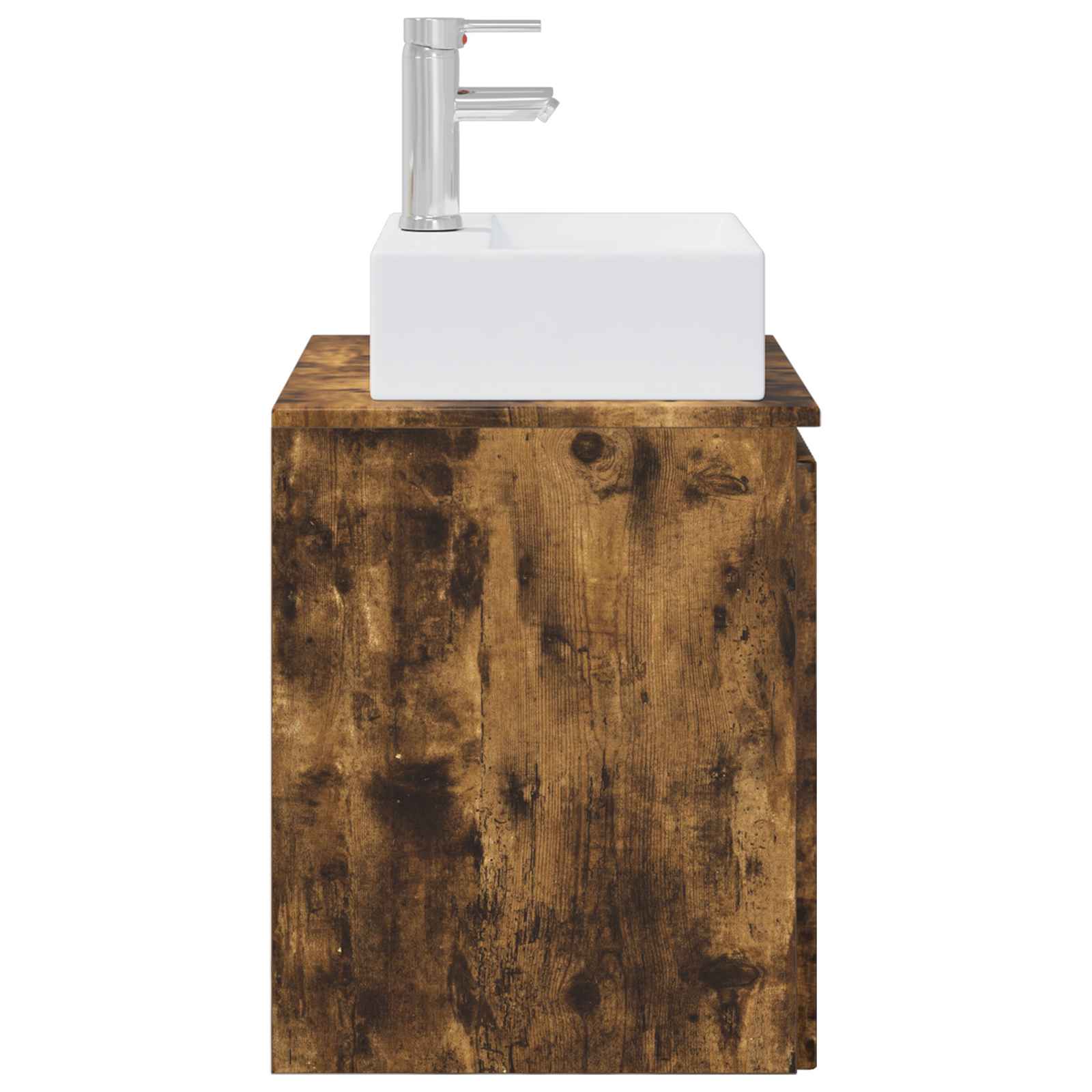 Vanité de lavabo mural Chêne fumé 49,5 x 41 x 62,5 cm