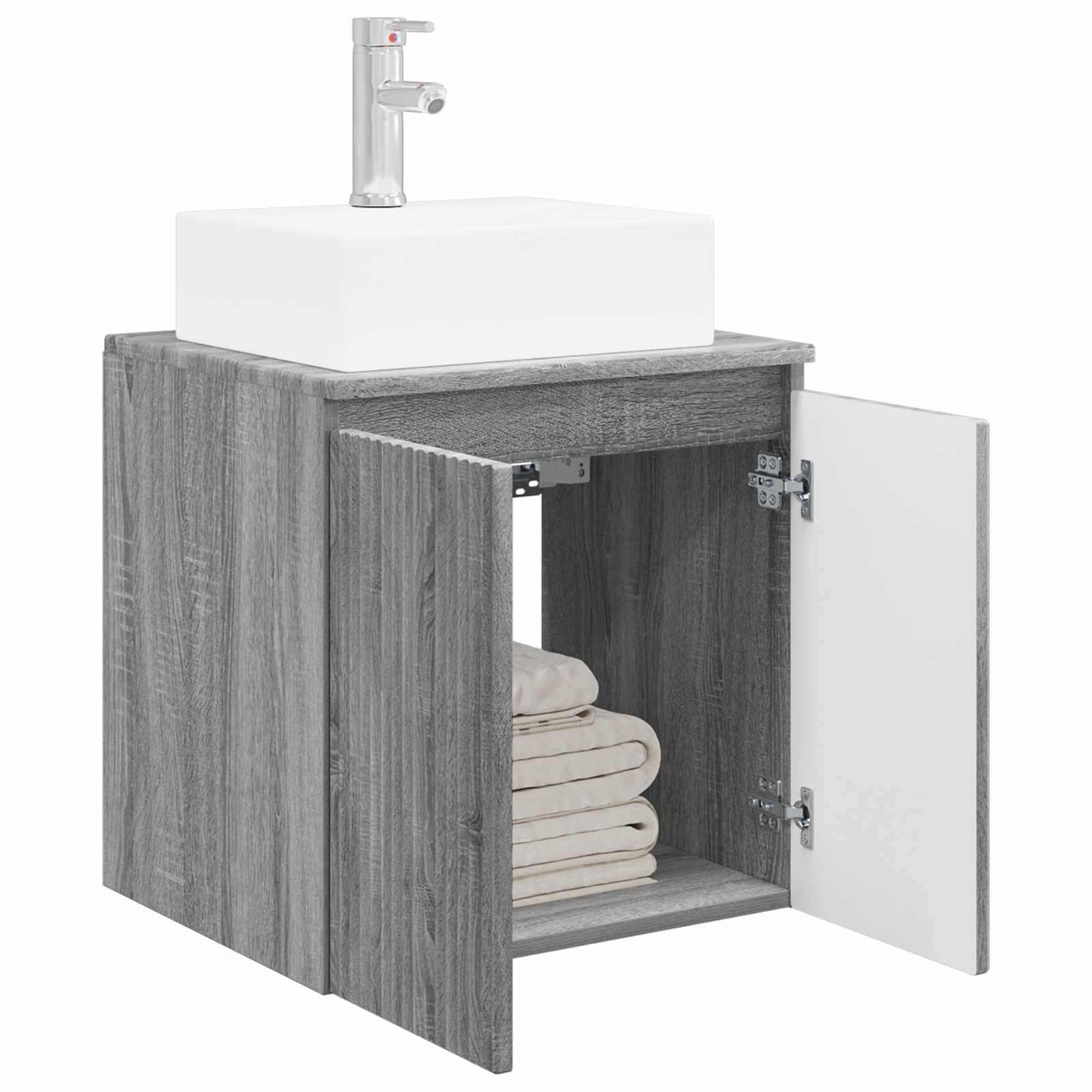 Vanité de lavabo mural Sonoma gris 49,5 x 41 x 62,5 cm