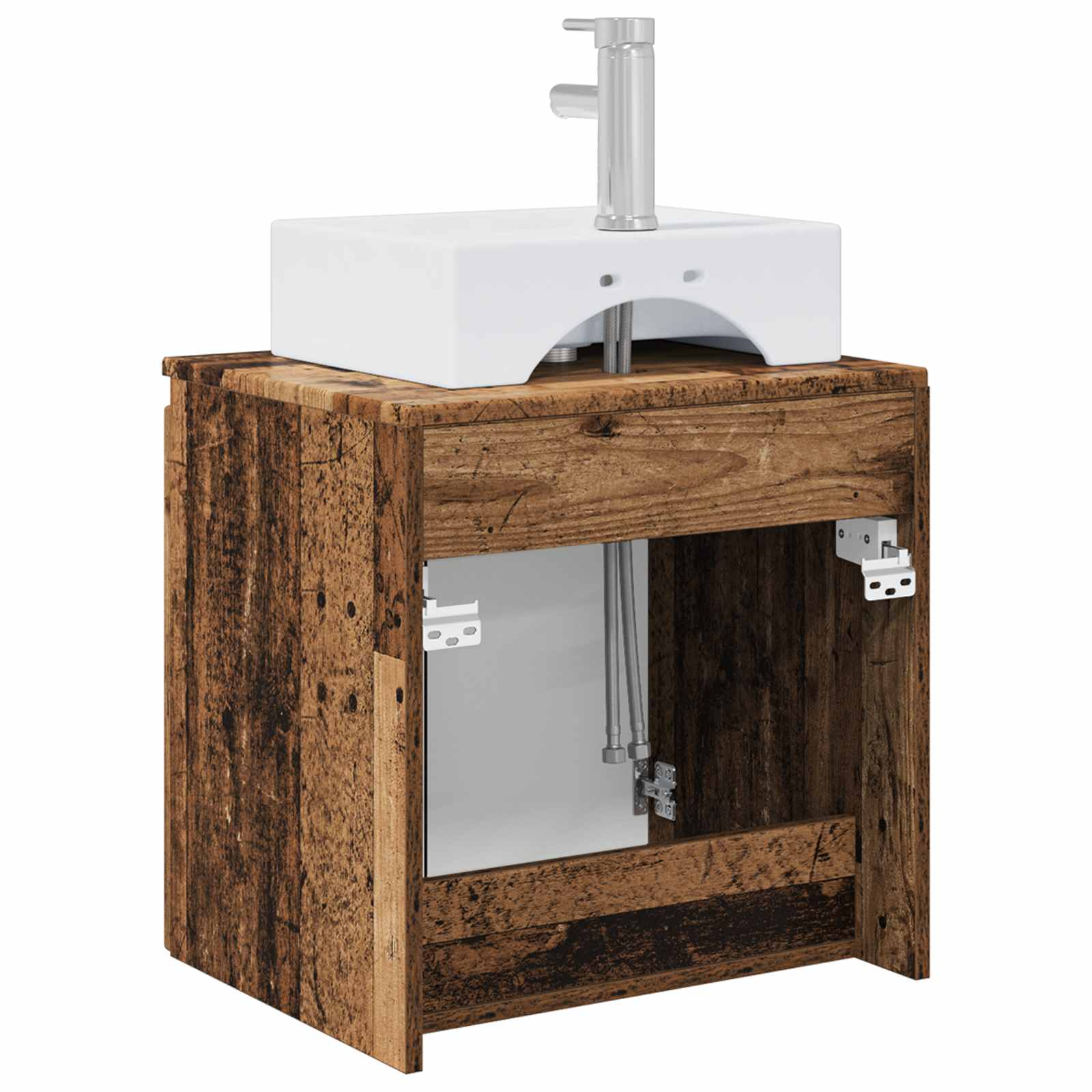 Vanité de lavabo mural Bois ancien 49,5 x 41 x 62,5 cm