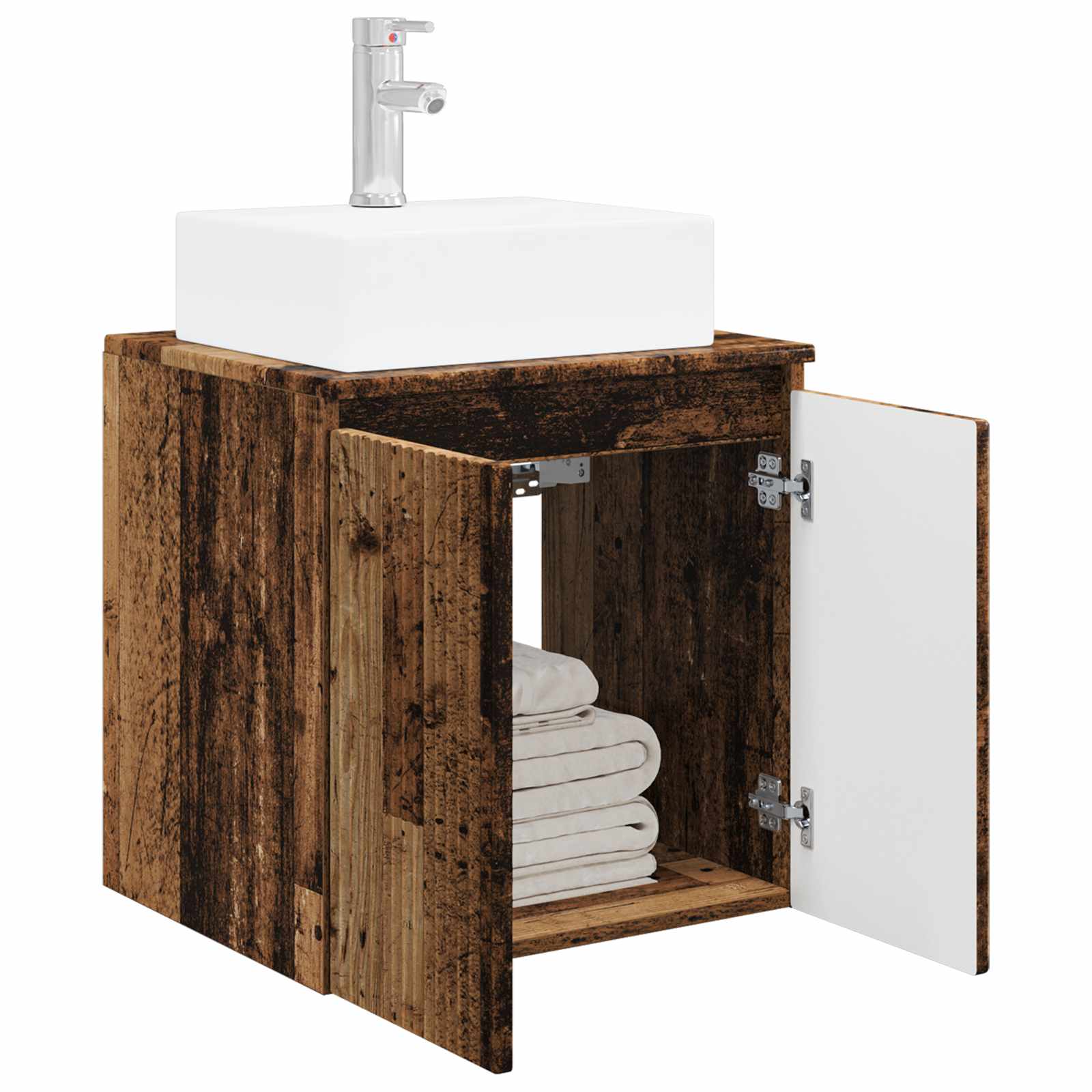 Vanité de lavabo mural Bois ancien 49,5 x 41 x 62,5 cm