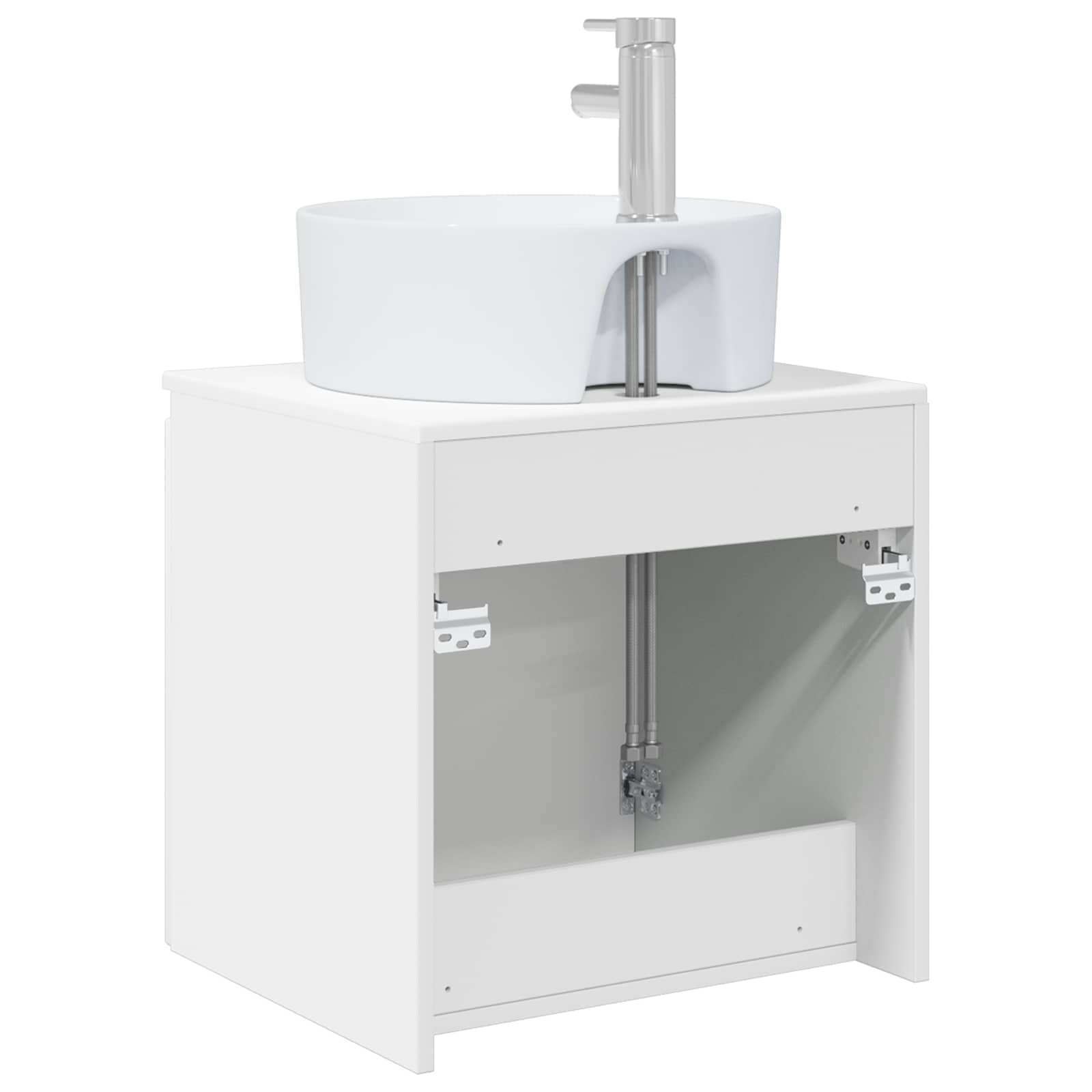 Vanité de lavabo mural Blanc 49,5 x 44,5 x 65 cm