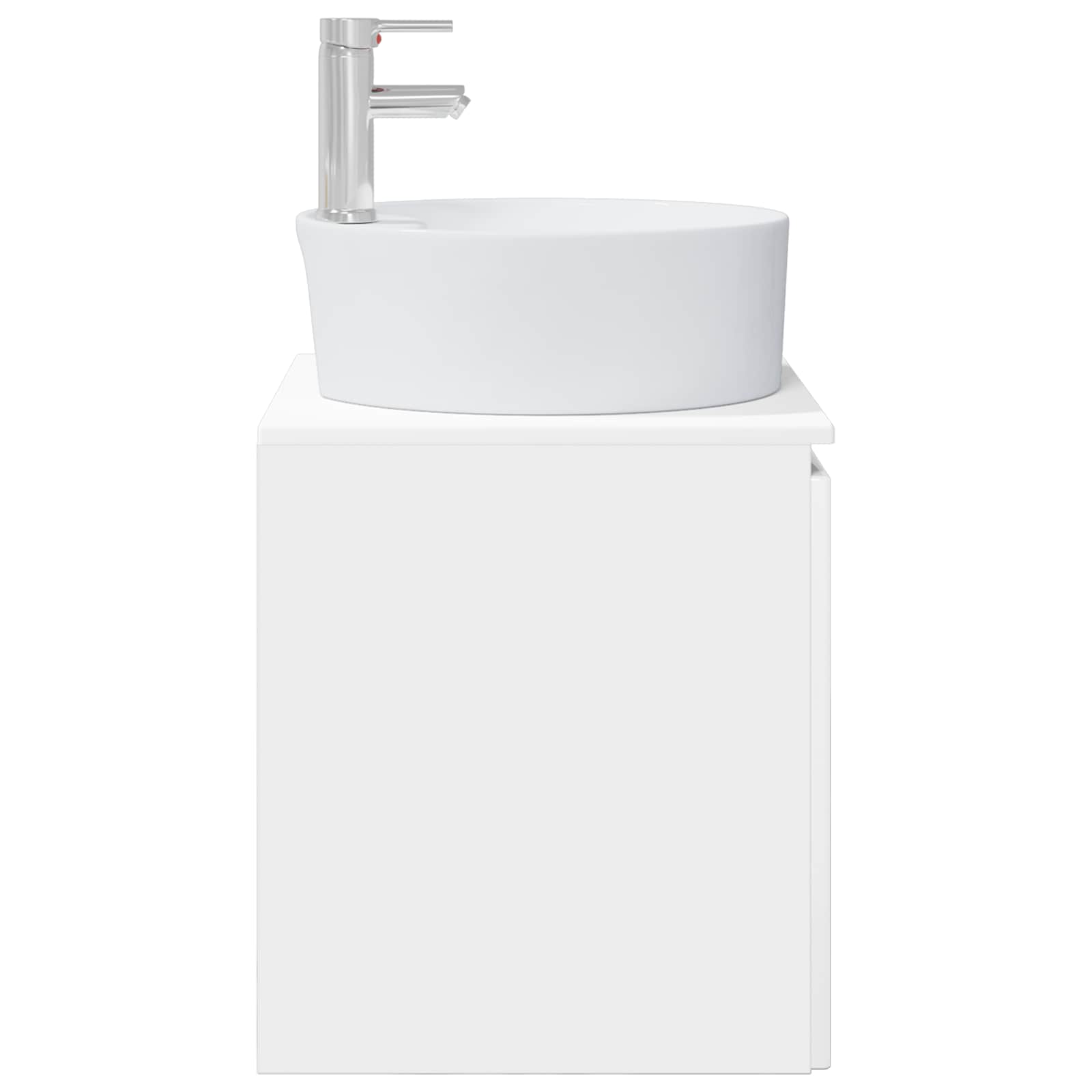 Vanité de lavabo mural Blanc brillant 49,5 x 44,5 x 65 cm