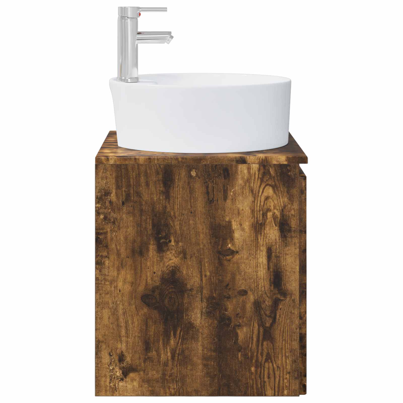 Vanité de lavabo mural Chêne fumé 49,5 x 44,5 x 65 cm