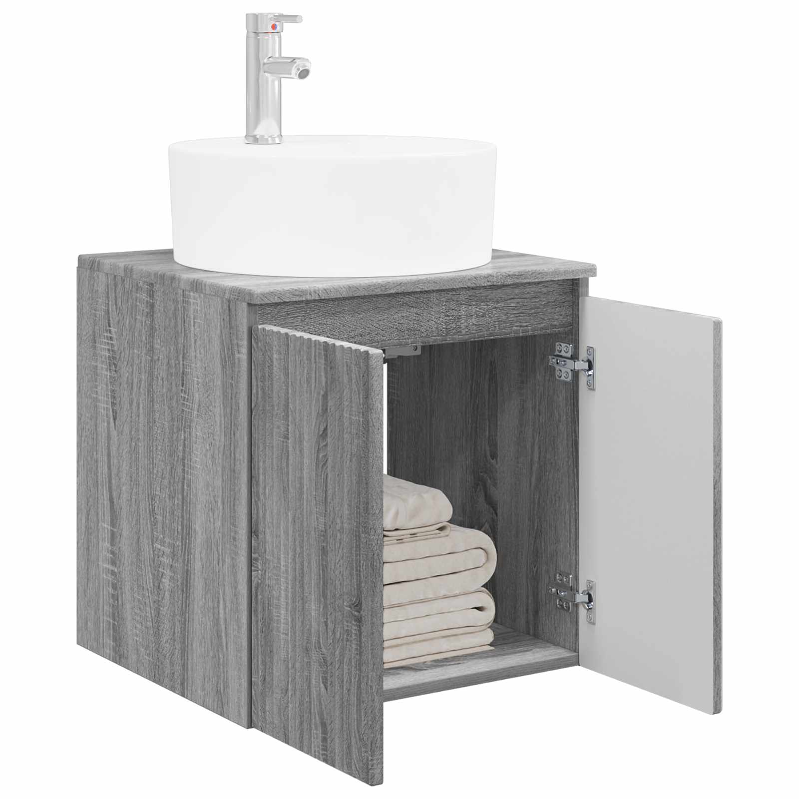Vanité de lavabo mural Sonoma gris 49,5 x 44,5 x 65 cm