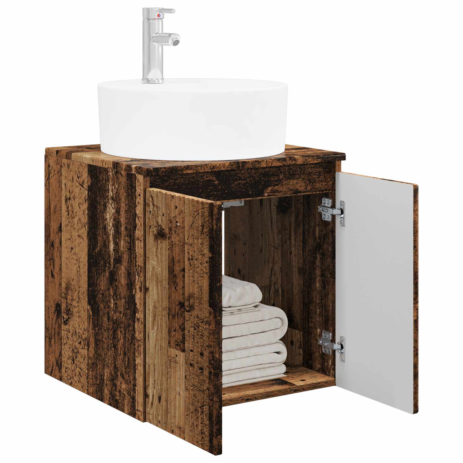 Vanité de lavabo mural Bois ancien 49,5 x 44,5 x 65 cm