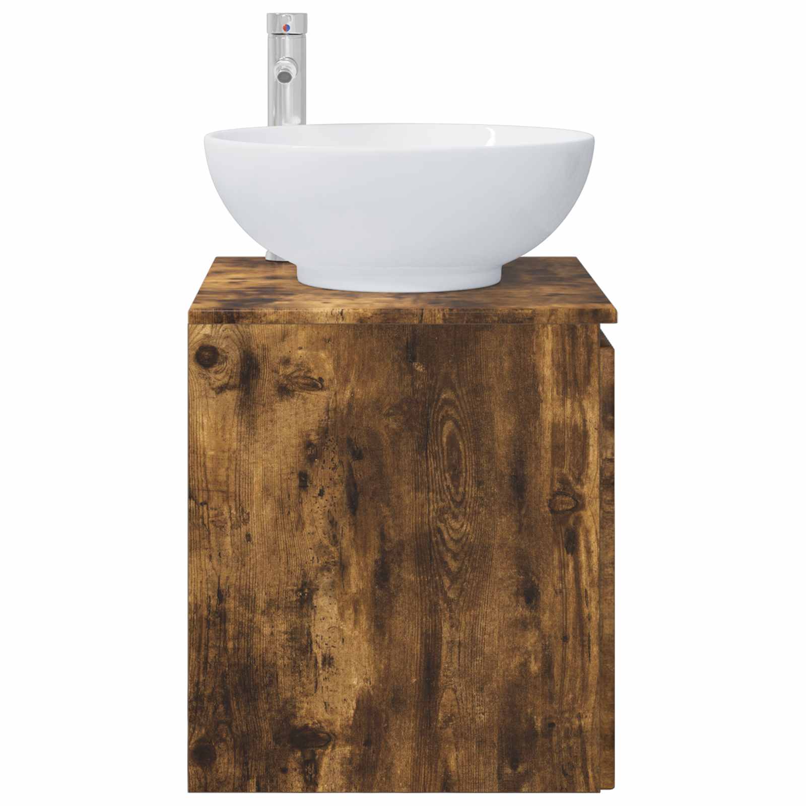 Vanité de lavabo mural Chêne fumé 49,5 x 44,5 x 65 cm