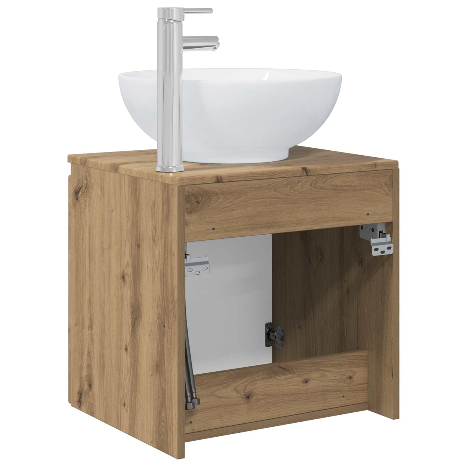 Vanité de lavabo mural Chêne artisanal 49,5 x 44,5 x 65 cm
