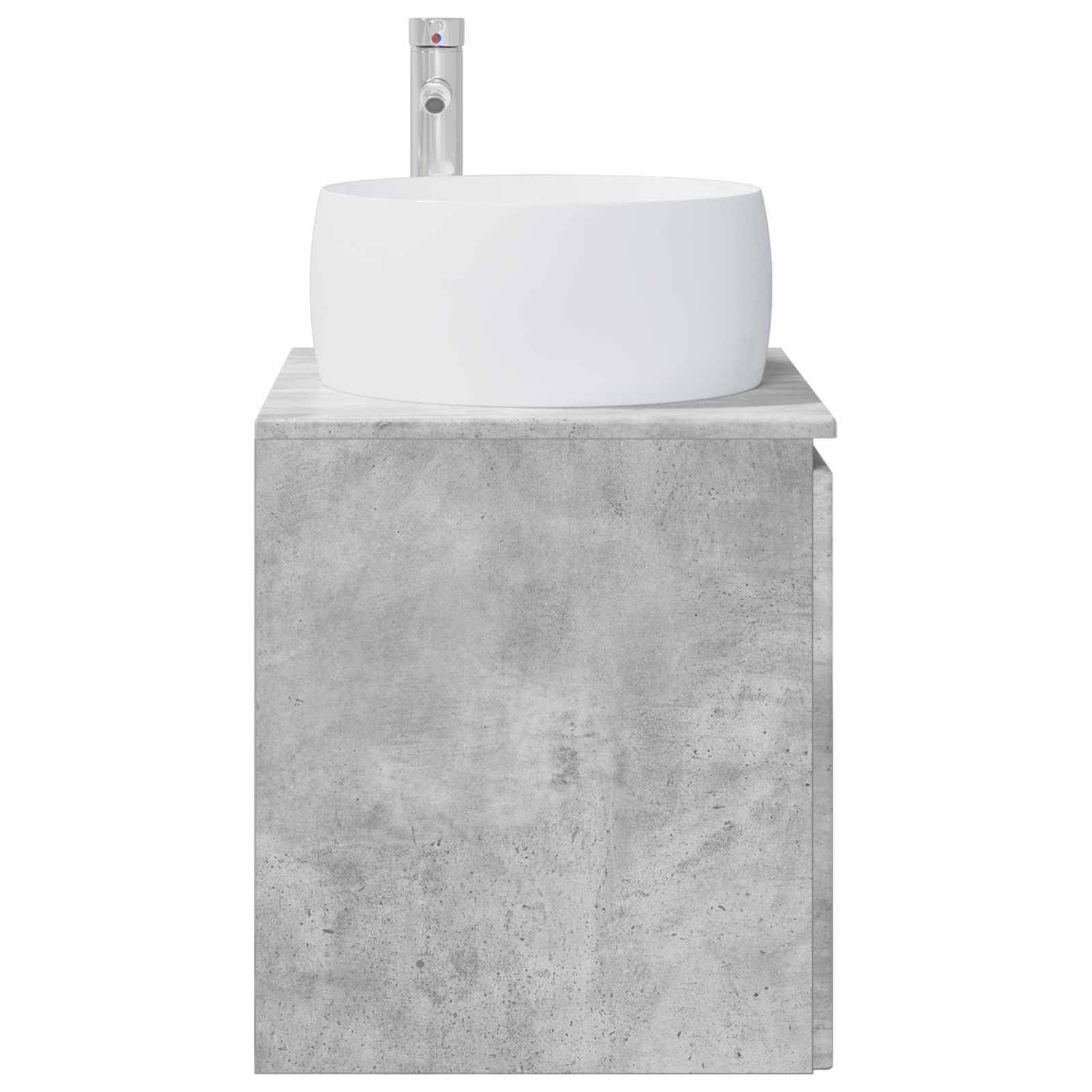 Vanité de lavabo mural Gris béton 49,5 x 44,5 x 66 cm