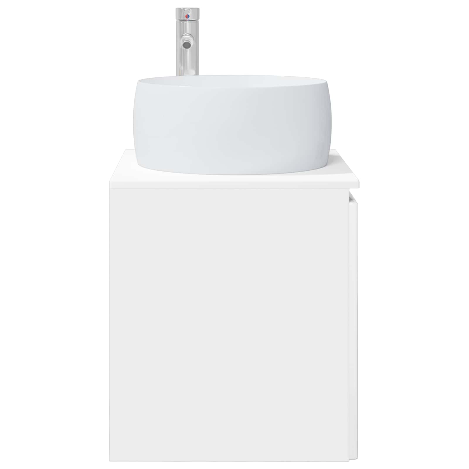 Vanité de lavabo mural Blanc brillant 49,5 x 44,5 x 66 cm