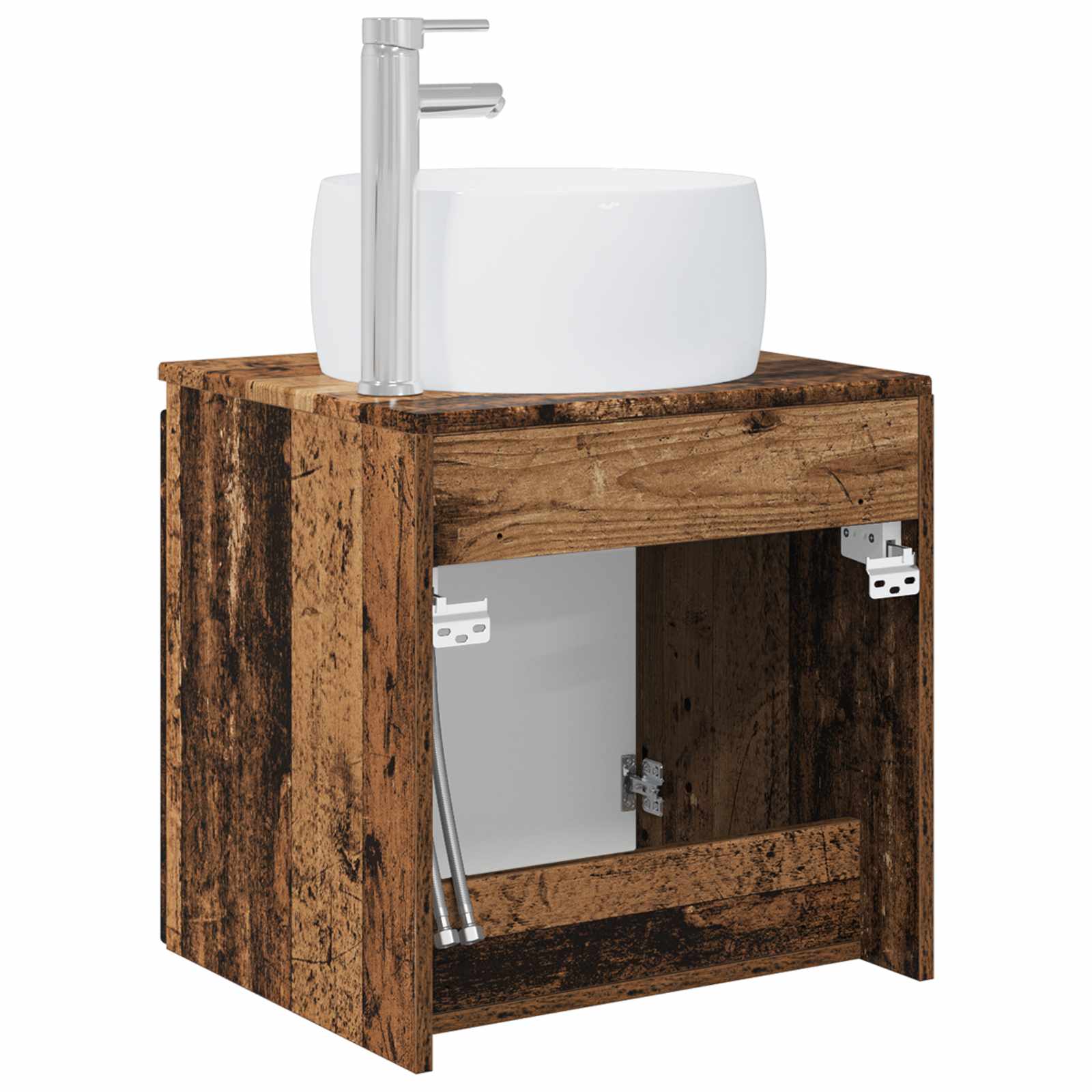 Vanité de lavabo mural Bois ancien 49,5 x 44,5 x 66 cm