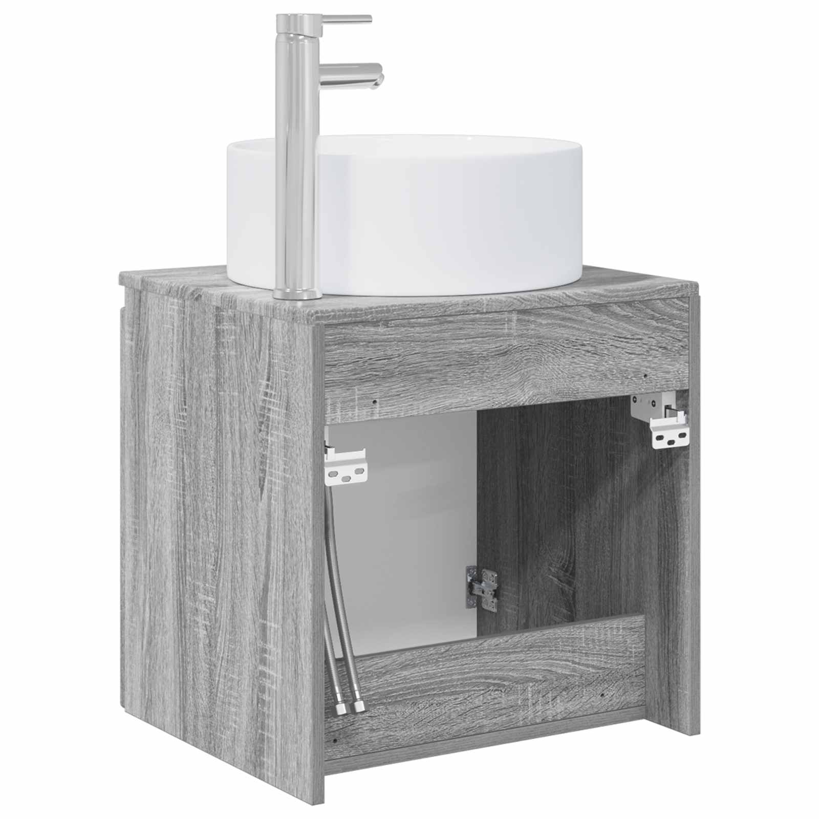 Meuble de lavabo mural Sonoma gris 49,5 x 44,5 x 65,5 cm