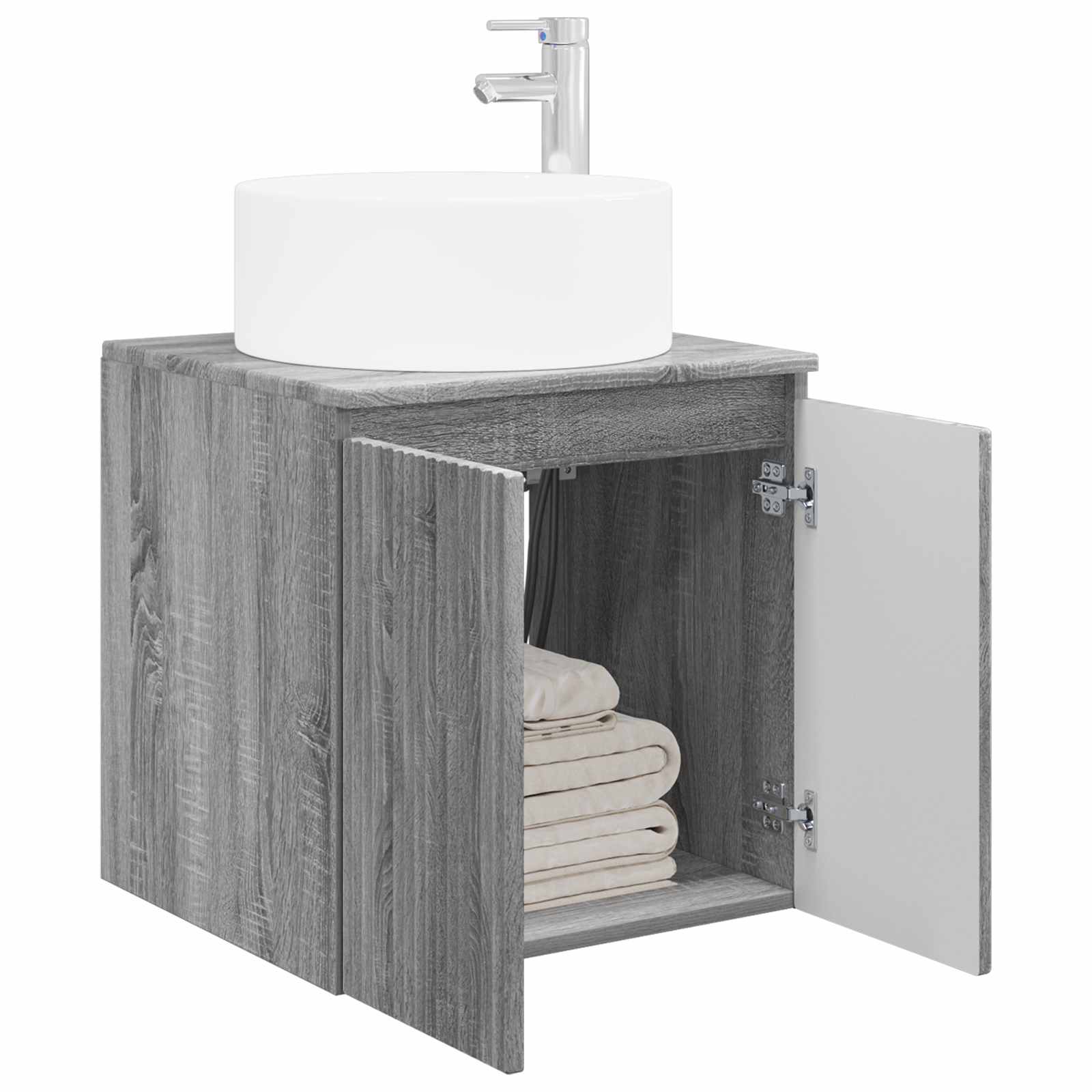 Meuble de lavabo mural Sonoma gris 49,5 x 44,5 x 65,5 cm