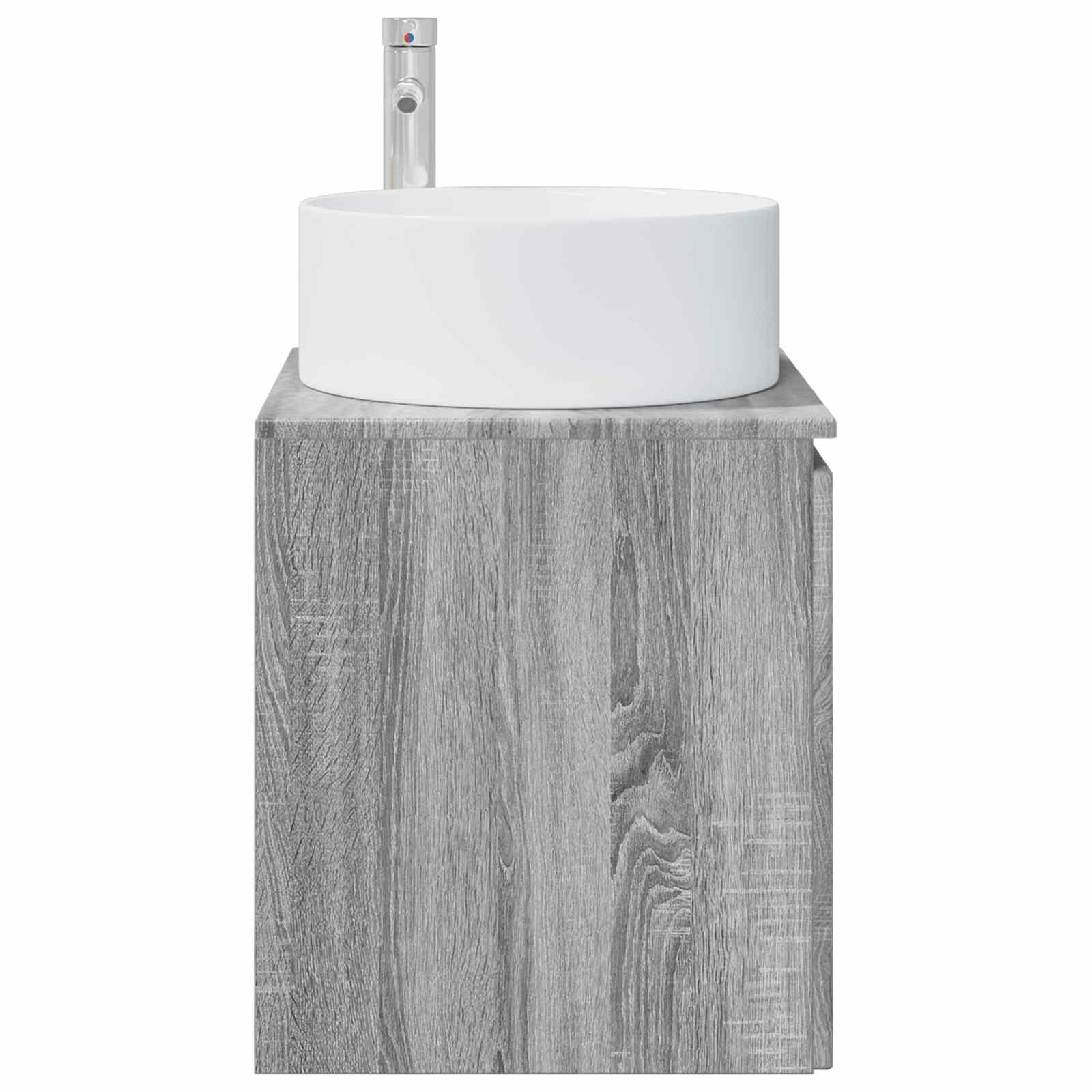 Meuble de lavabo mural Sonoma gris 49,5 x 44,5 x 65,5 cm