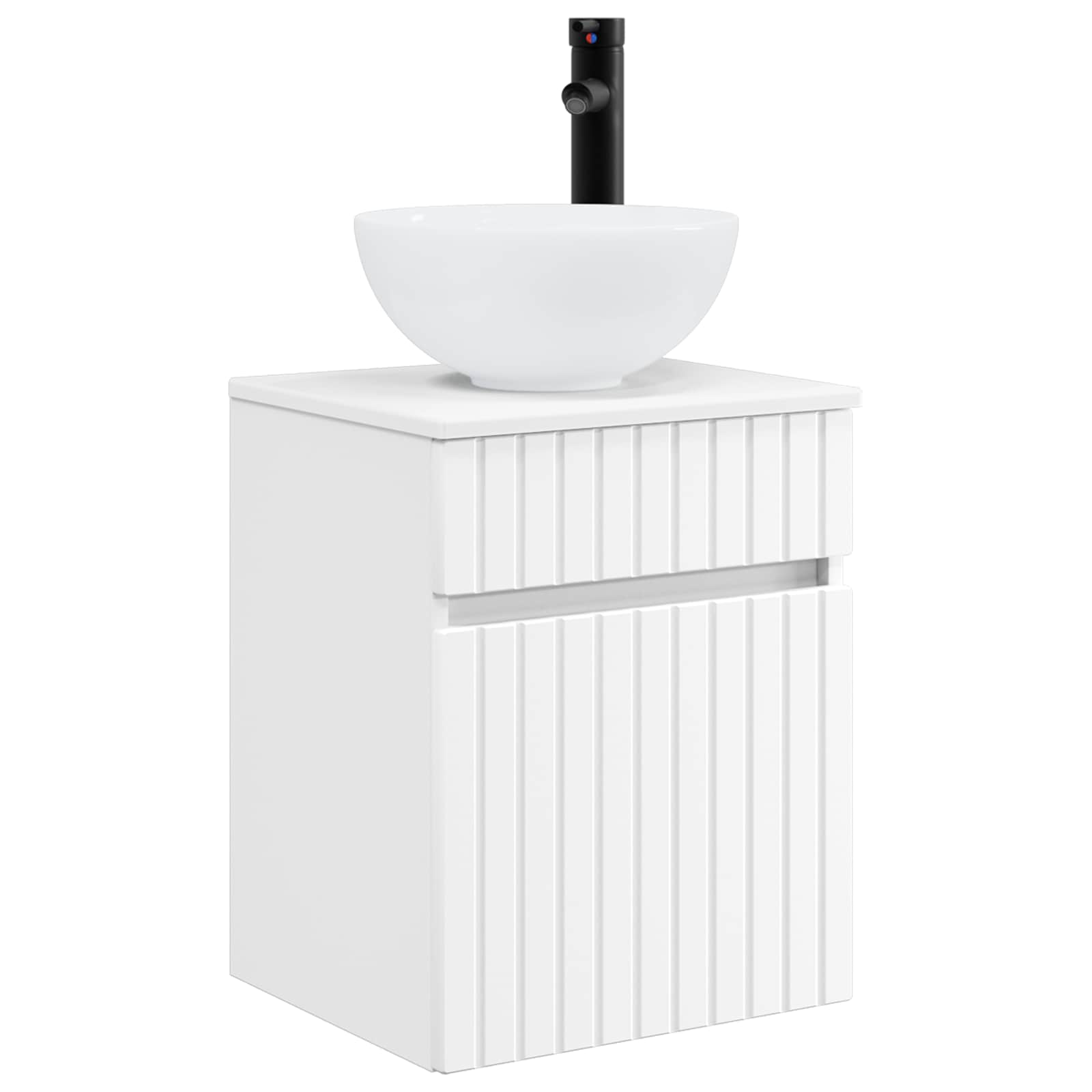 Meuble de lavabo mural Blanc 39 x 35 x 63 cm Bois d'ingénierie