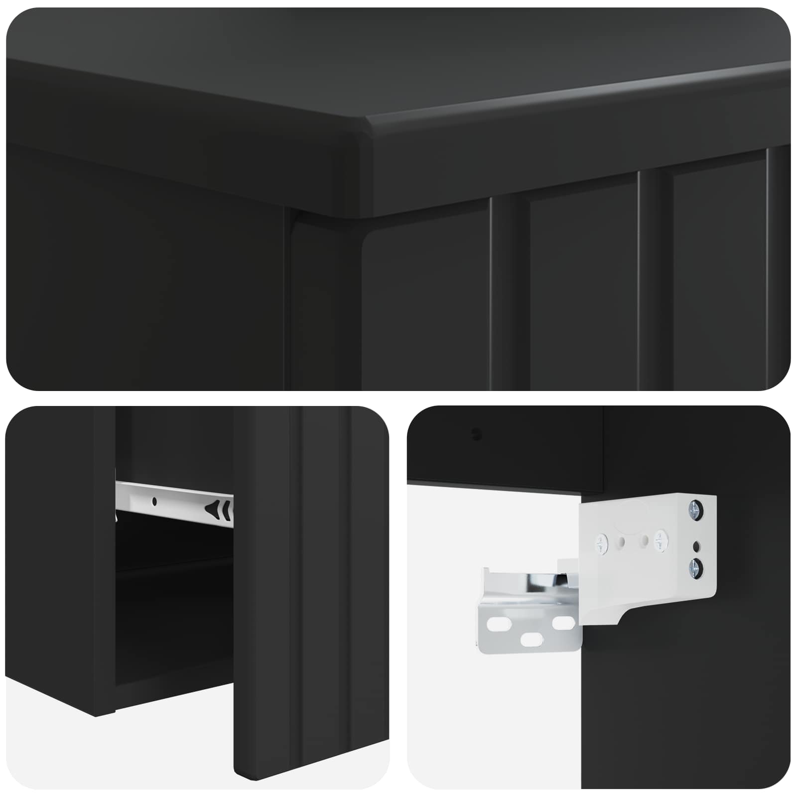 Meuble de lavabo mural Noir 39 x 35 x 63 cm Bois d'ingénierie