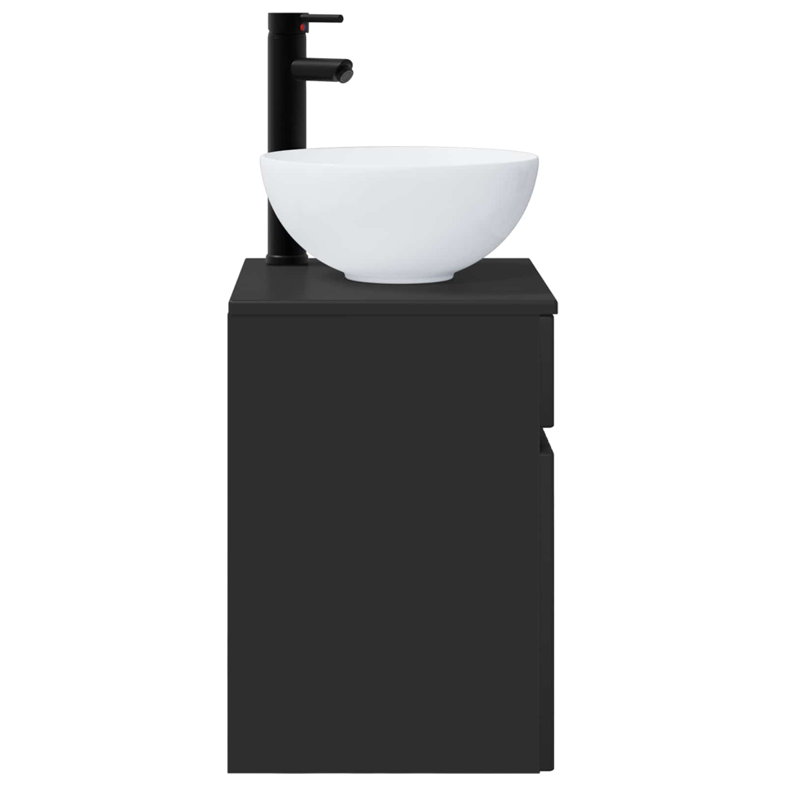 Meuble de lavabo mural Noir 39 x 35 x 63 cm Bois d'ingénierie