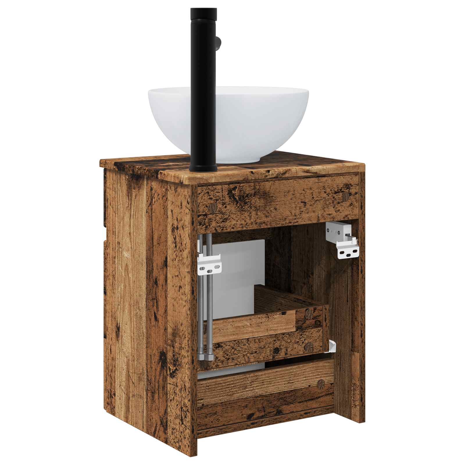 Meuble de lavabo mural Bois ancien 39 x 35 x 63 cm