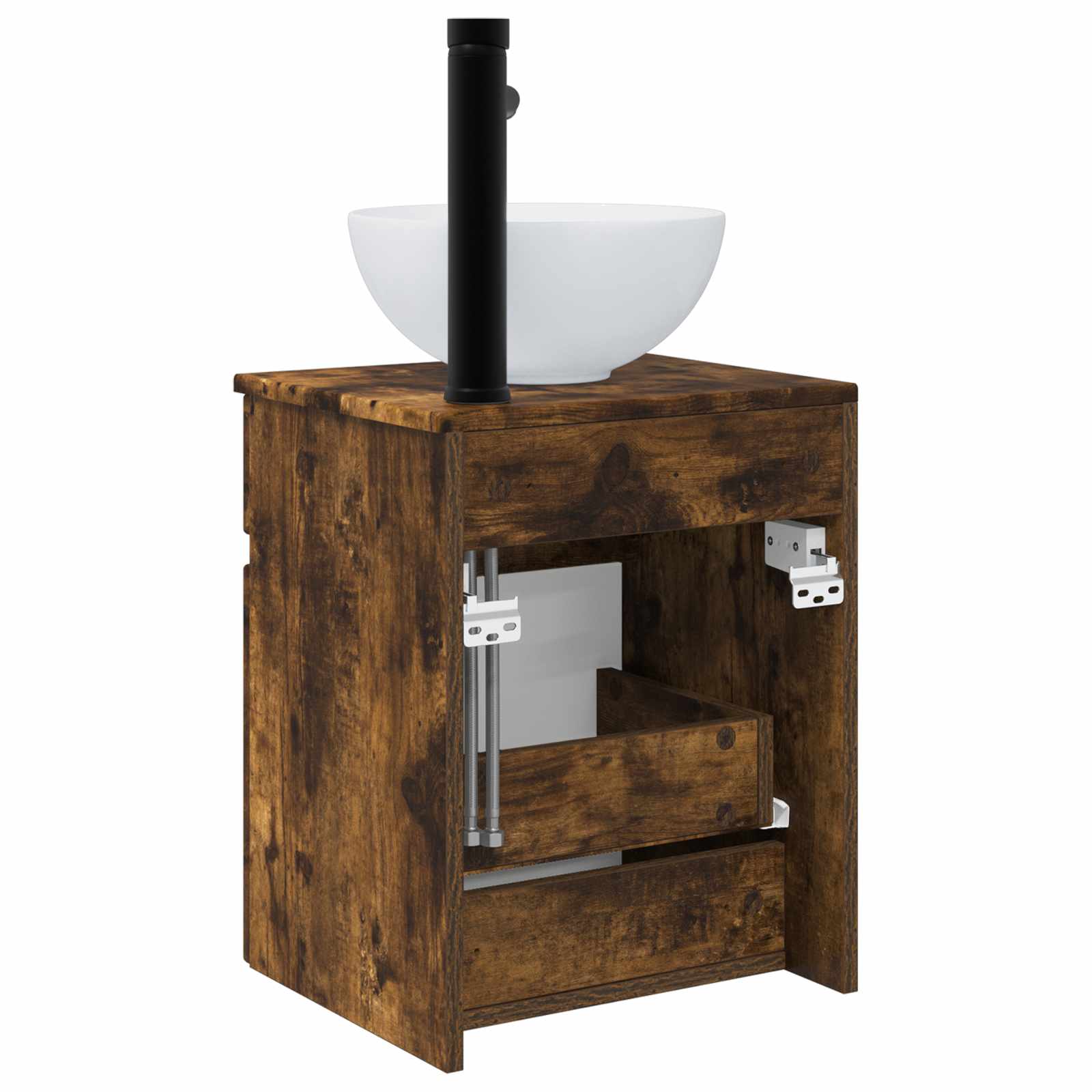 Meuble de lavabo mural Chêne fumé 39 x 41 x 64,5 cm