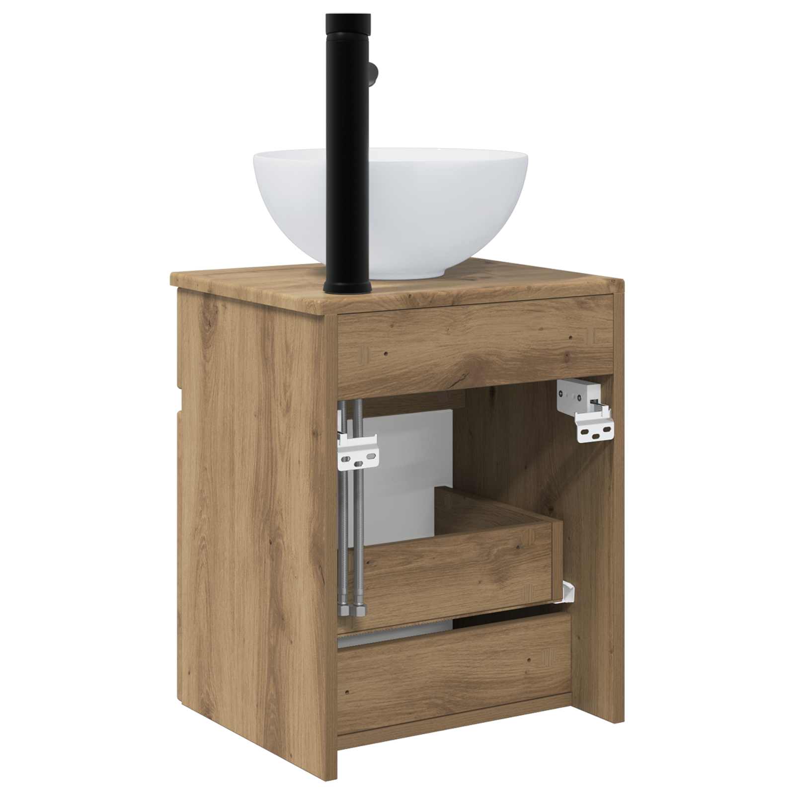 Meuble de lavabo mural Chêne artisanal 39 x 41 x 64,5 cm