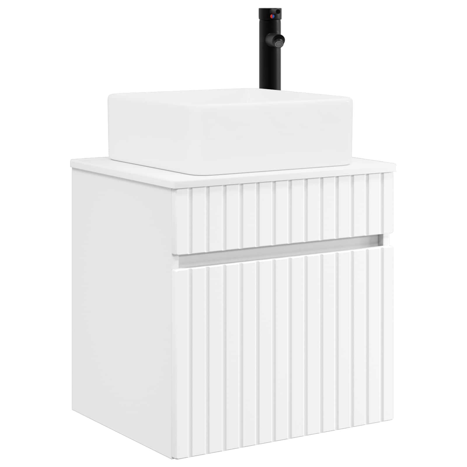 Meuble de lavabo mural Blanc 49 x 41 x 63 cm Bois d'ingénierie