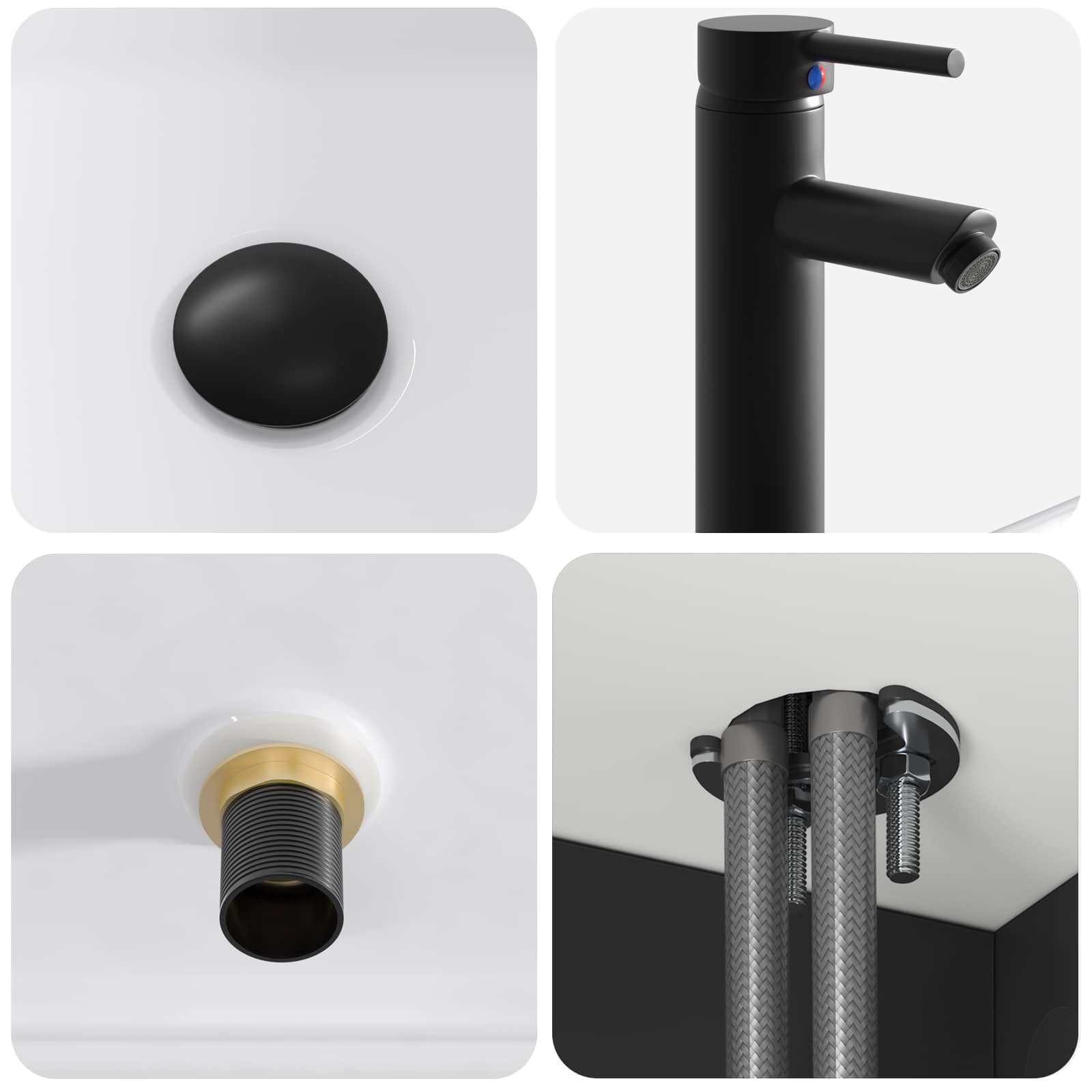 Meuble de lavabo mural Noir 49 x 41 x 63 cm Bois d'ingénierie
