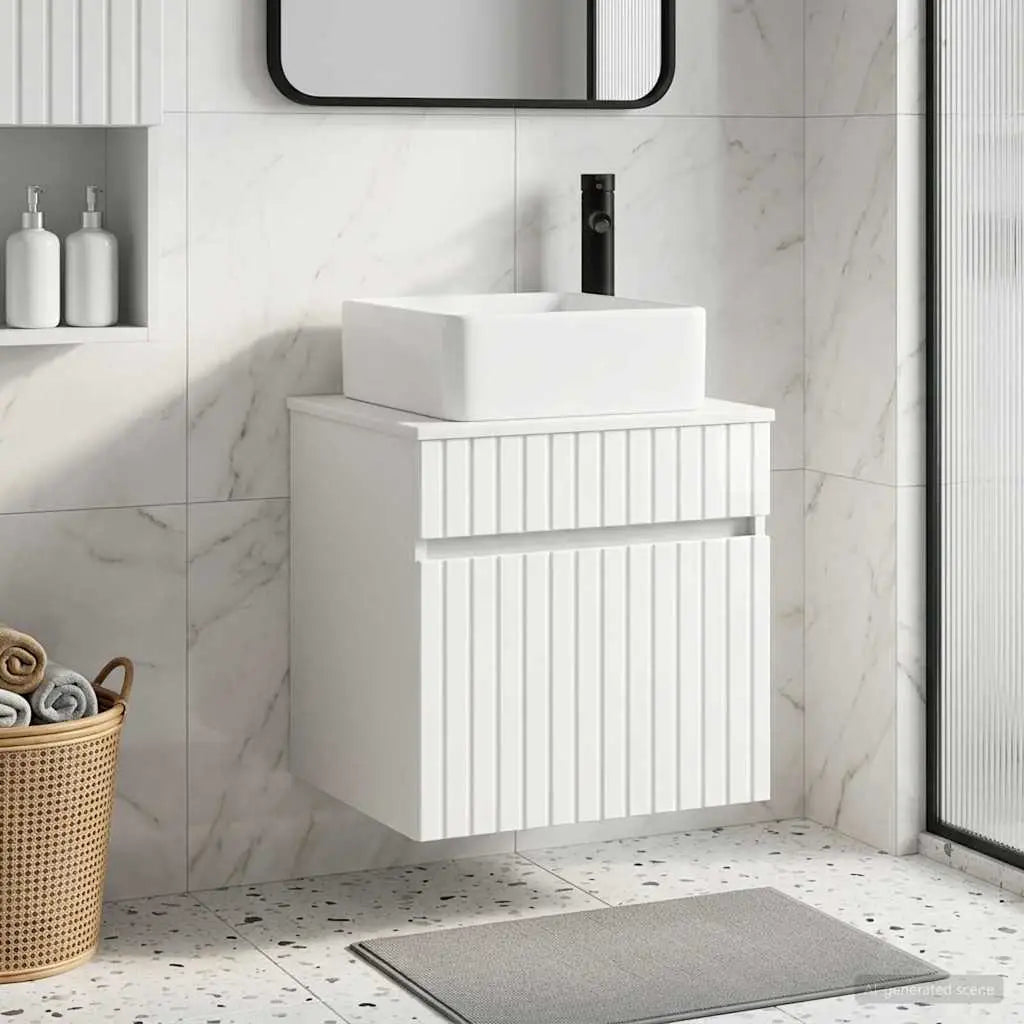 Meuble de lavabo mural Blanc brillant 49 x 41 x 63 cm - XIOS