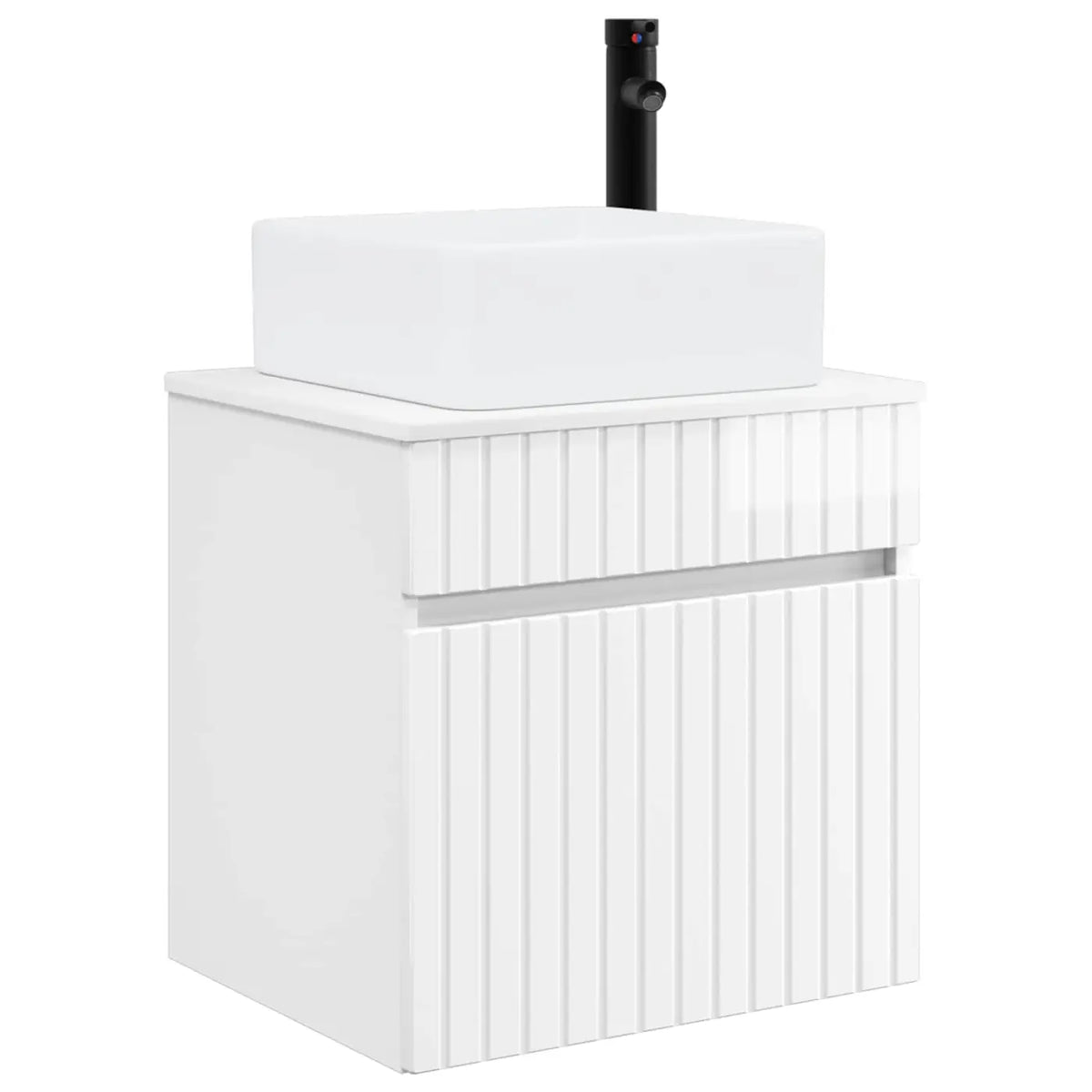 Meuble de lavabo mural Blanc brillant 49 x 41 x 63 cm - XIOS