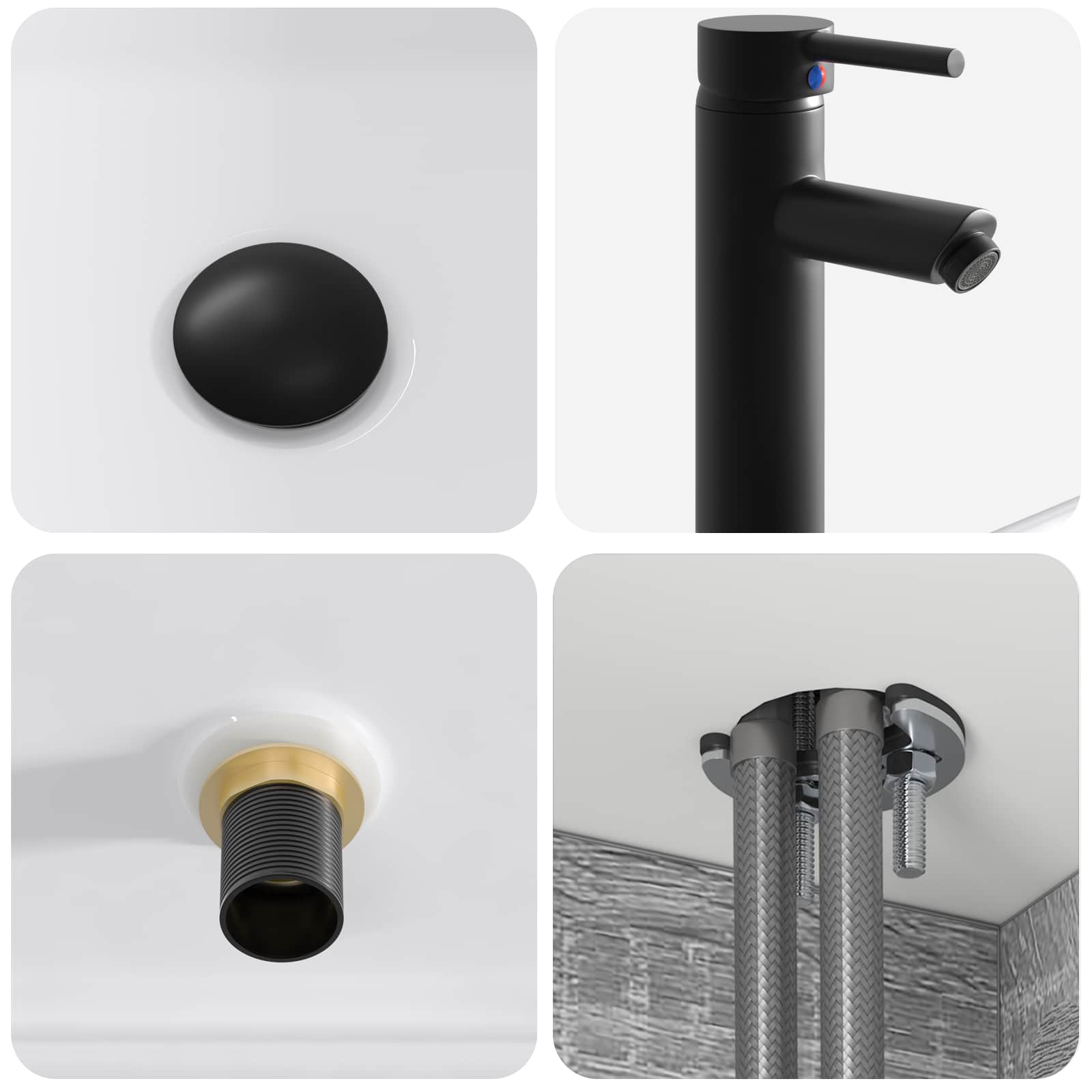Meuble de lavabo mural Sonoma gris 49 x 41 x 63 cm