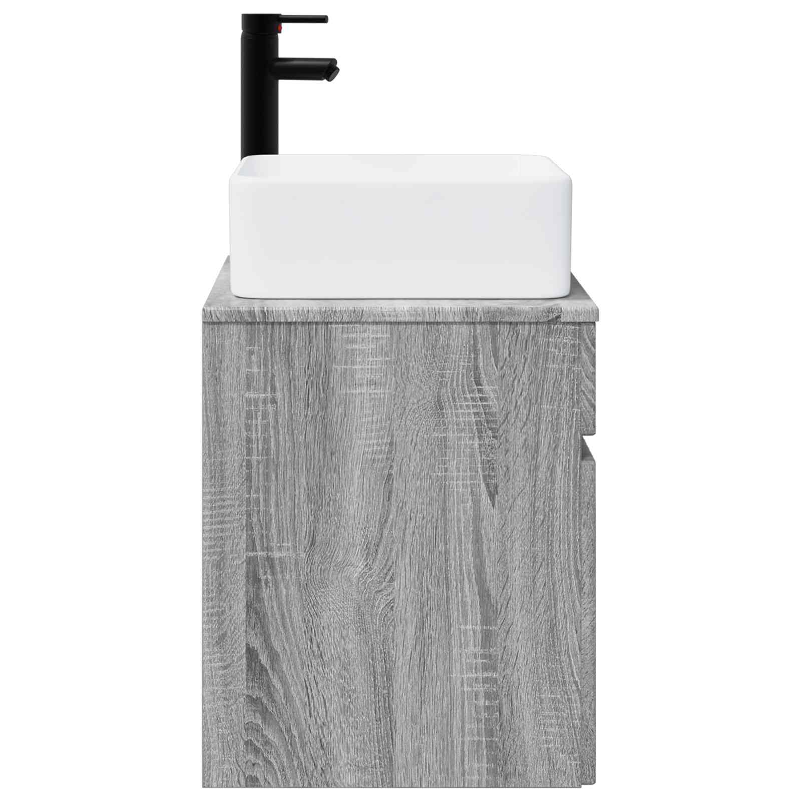Meuble de lavabo mural Sonoma gris 49 x 41 x 63 cm