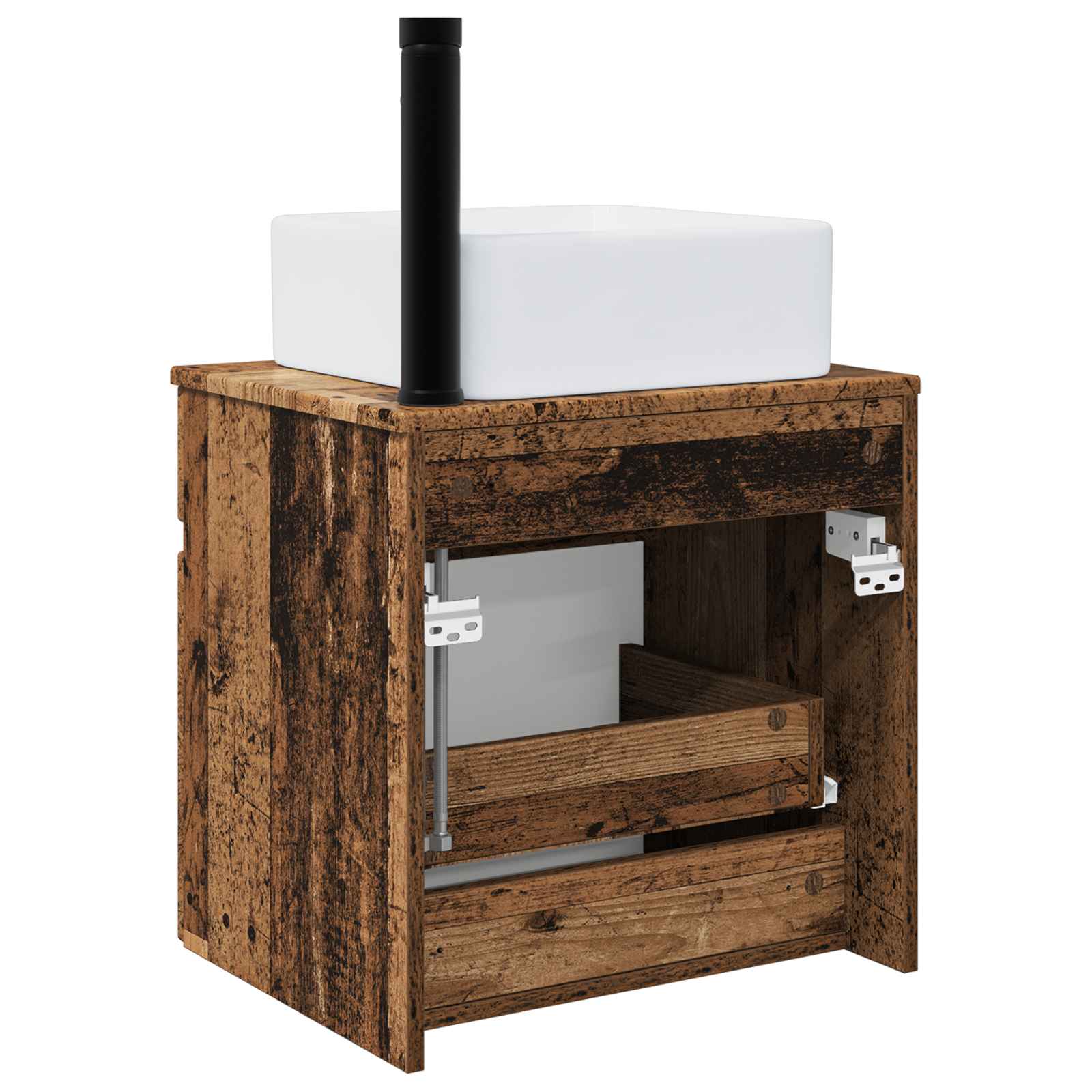 Meuble de lavabo mural Bois ancien 49 x 41 x 63 cm