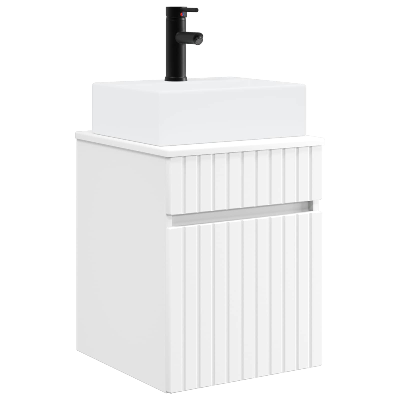 Meuble-sèche avec évier mural Blanc 39 x 41 x 62,5 cm