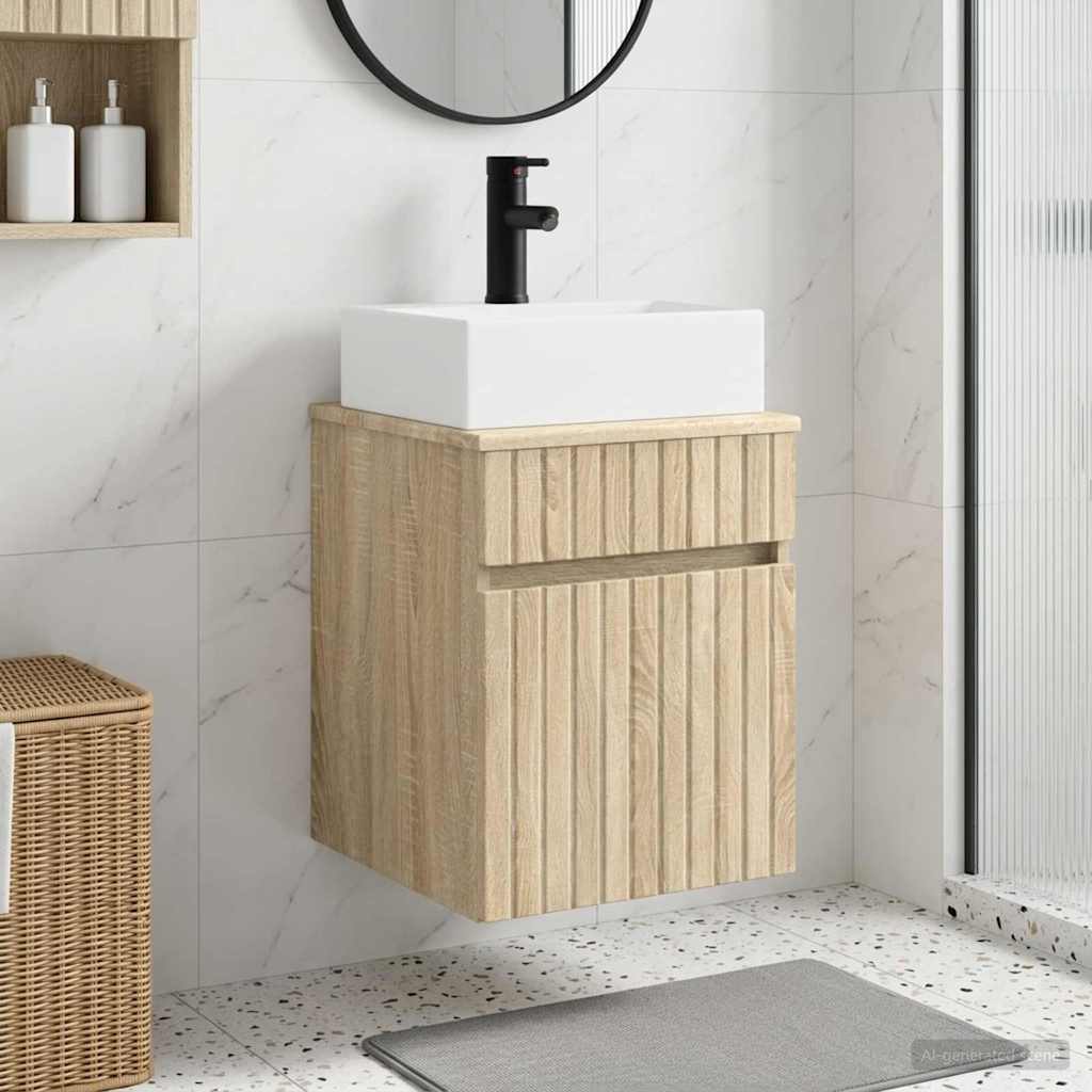 Meuble-sèche avec évier mural Chêne Sonoma 39 x 41 x 62,5 cm