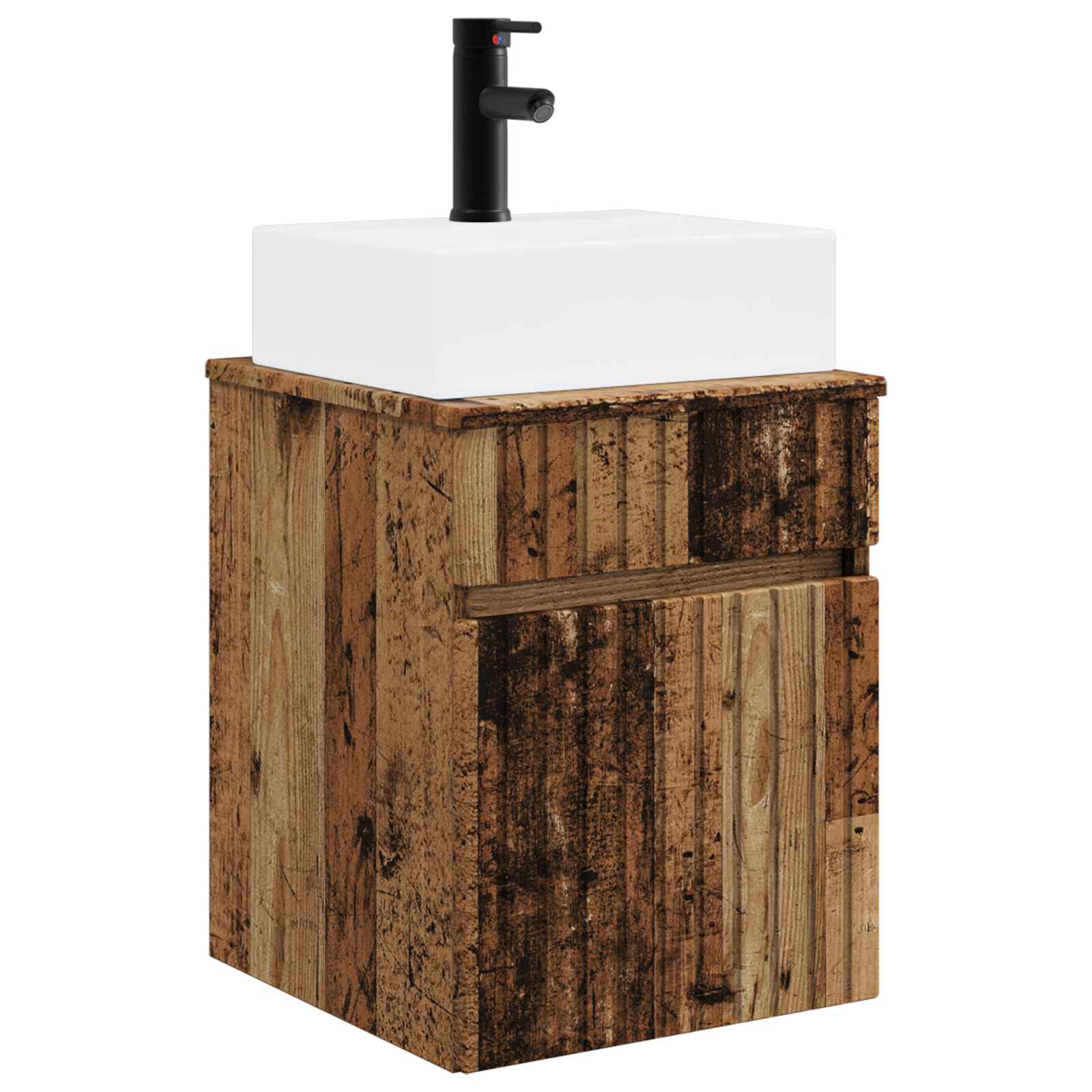 Meuble-sèche avec évier mural Bois ancien 39 x 41 x 62,5 cm