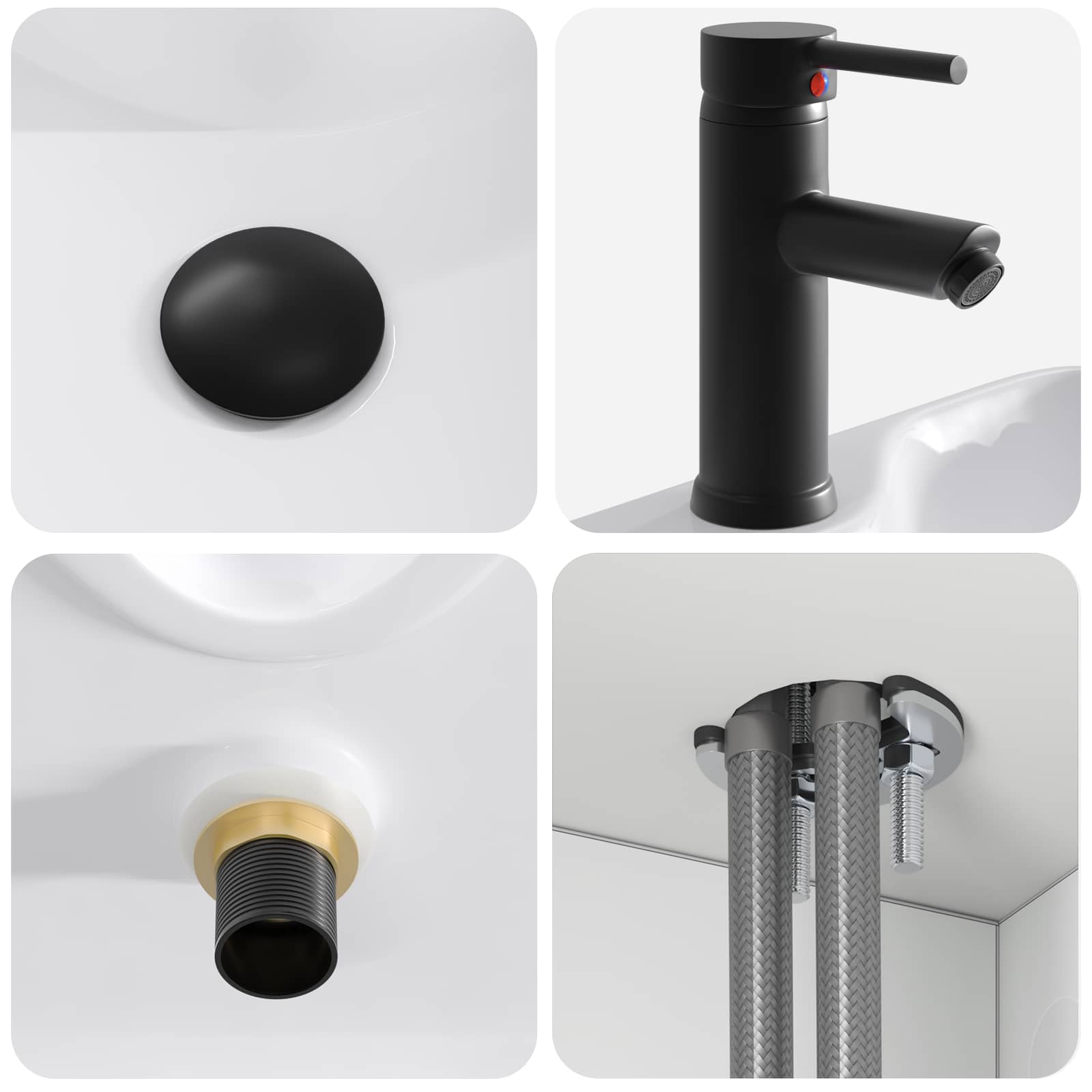 Meuble de lavabo mural Blanc 49 x 41 x 63 cm Bois d'ingénierie