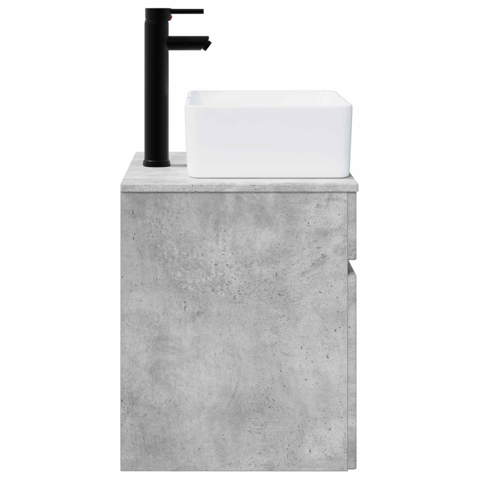 Meuble de lavabo mural Gris béton 49 x 41 x 63 cm