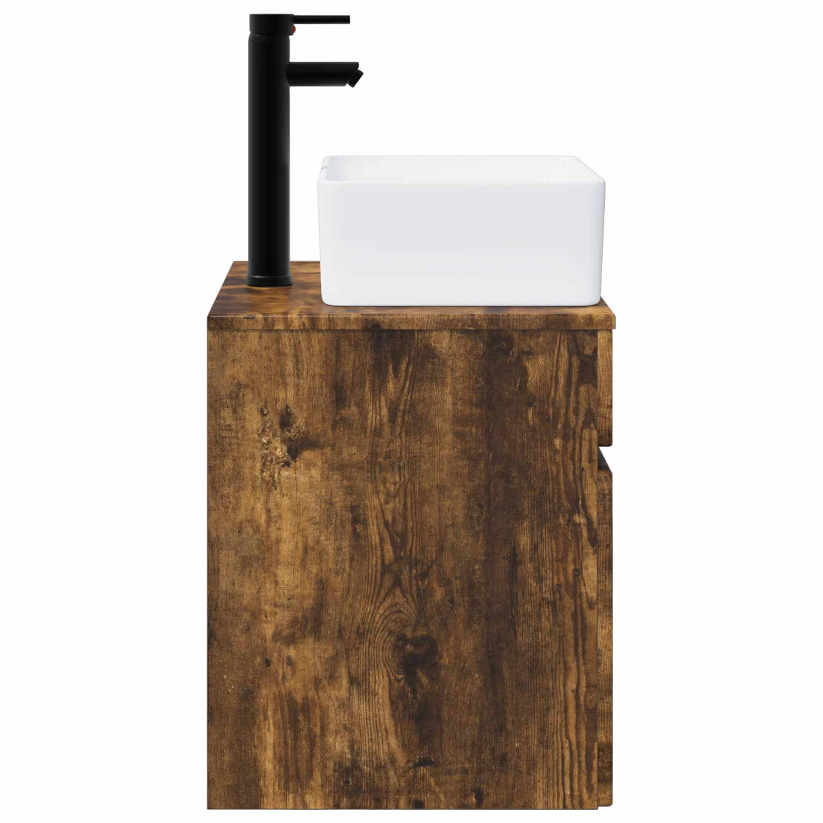 Meuble de lavabo mural Chêne fumé 49 x 41 x 63 cm