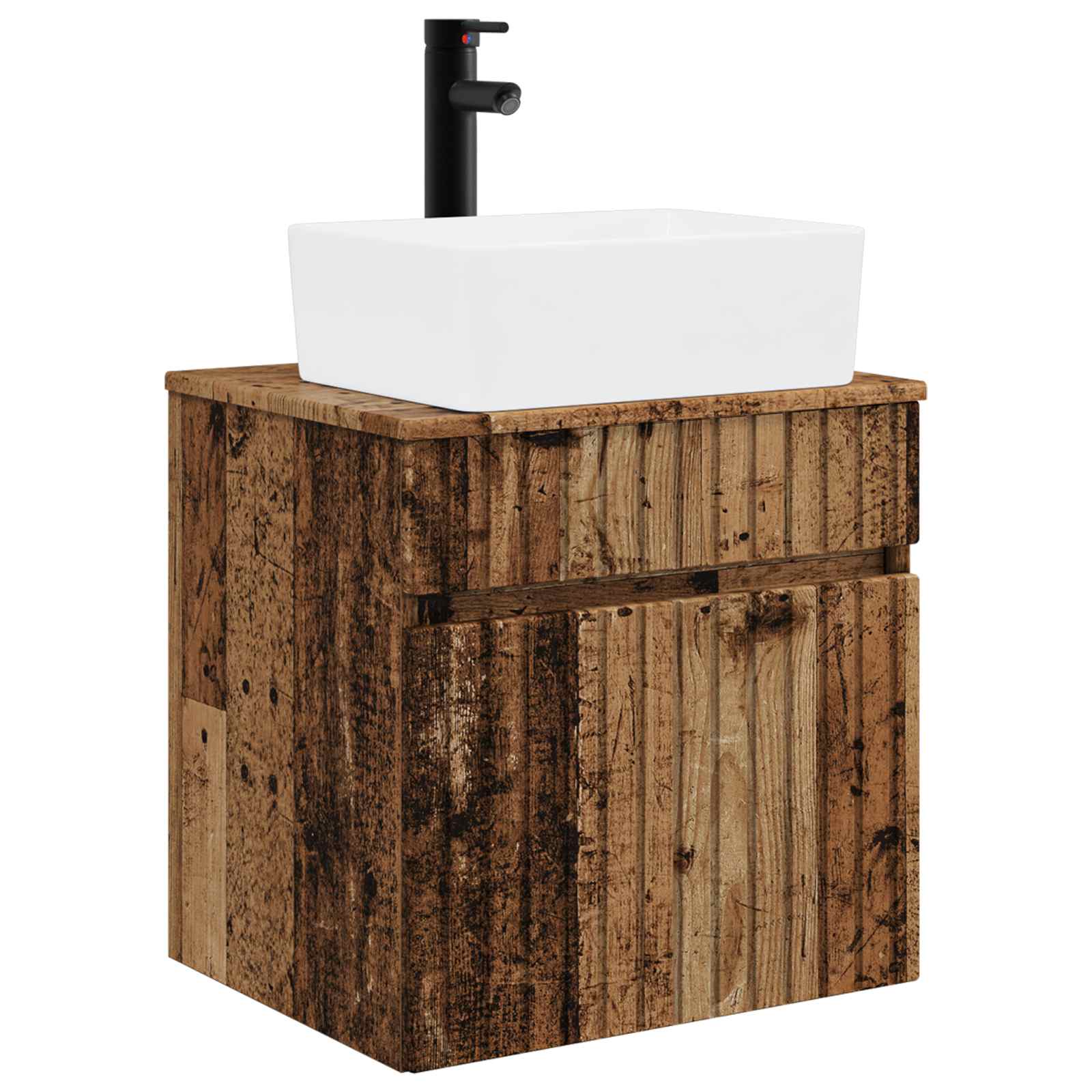 Meuble de lavabo mural Bois ancien 49 x 41 x 63 cm