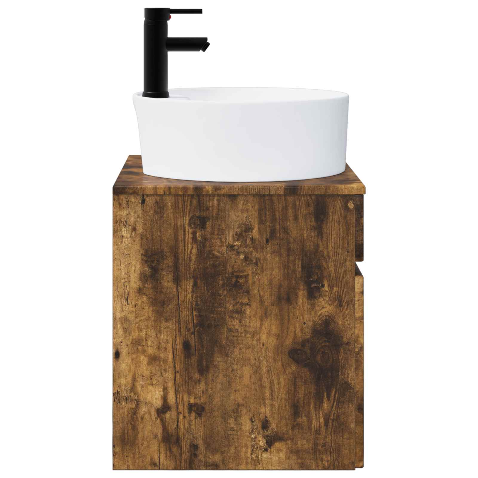 Meuble de lavabo mural Chêne fumé 49 x 44,5 x 65 cm