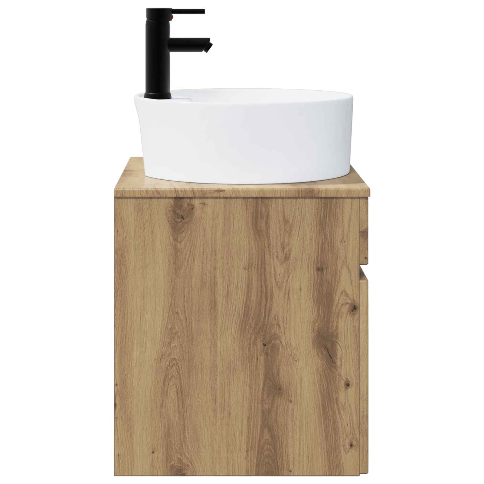Meuble de lavabo mural Chêne artisanal 49 x 44,5 x 65 cm