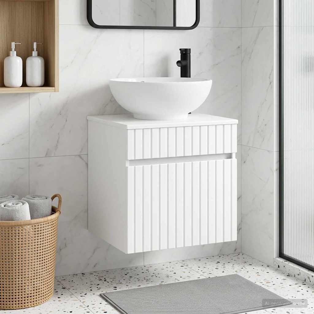 Meuble de lavabo mural Blanc 49 x 44,5 x 66,5 cm
