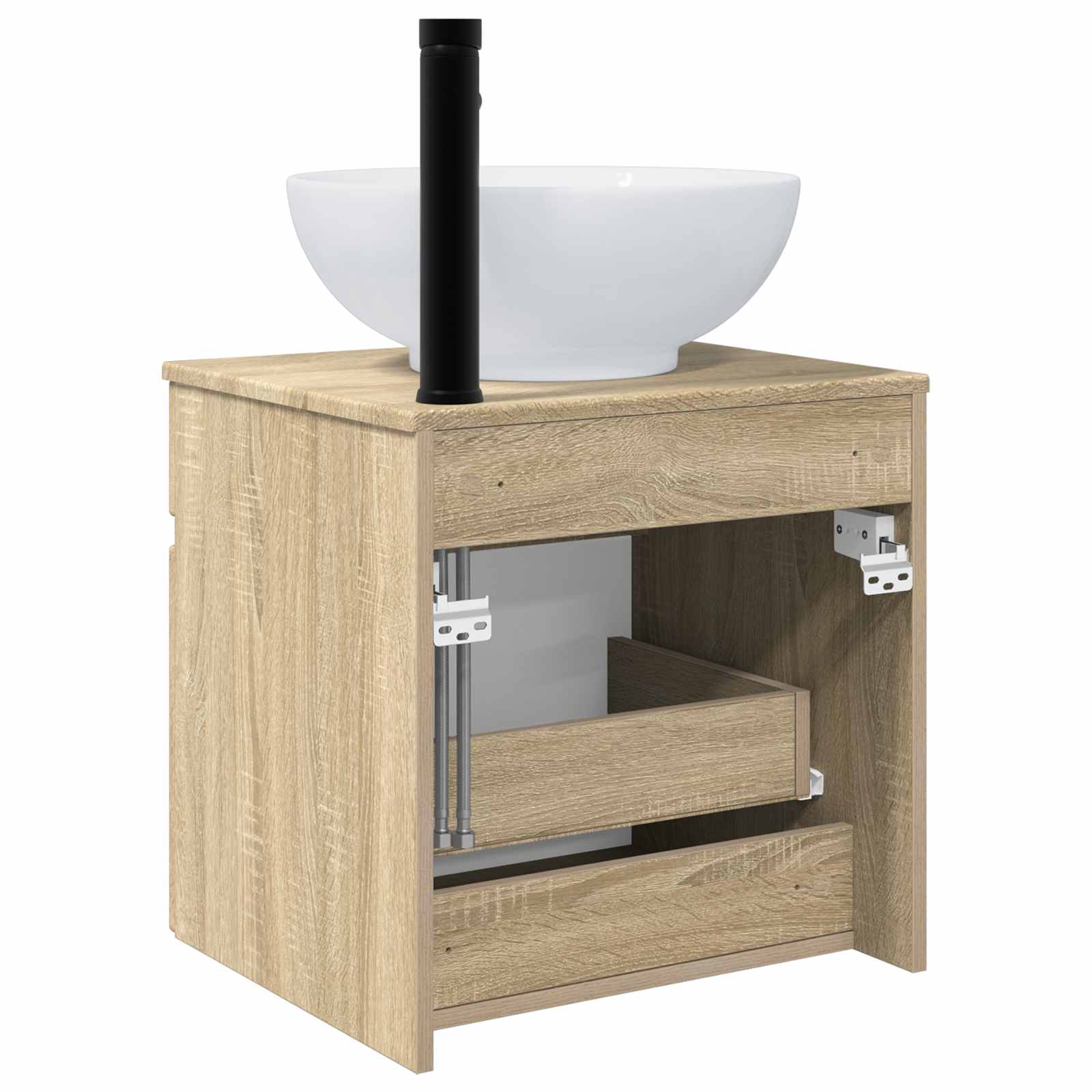 Meuble de lavabo mural Chêne Sonoma 49 x 44,5 x 66,5 cm