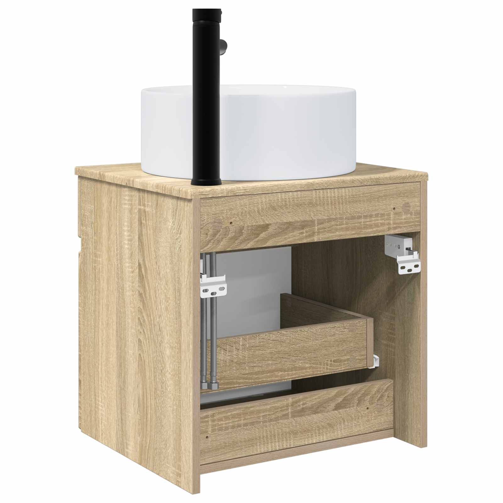 Meuble de lavabo mural Chêne Sonoma 49 x 44,5 x 65,5 cm