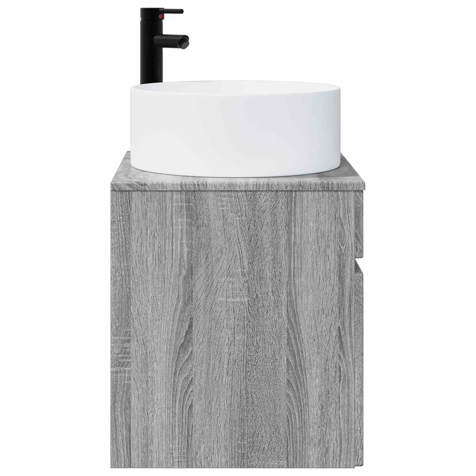 Meuble de lavabo mural Sonoma gris 49 x 44,5 x 65,5 cm