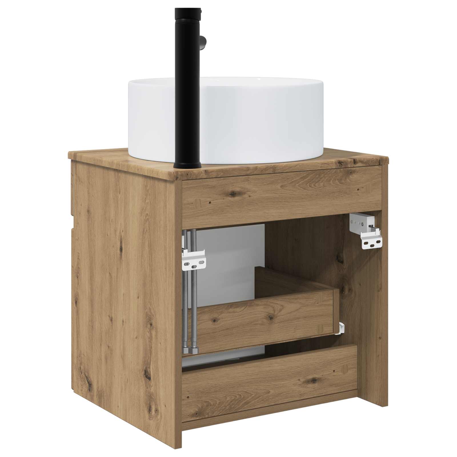 Meuble de lavabo mural Chêne artisanal 49 x 44,5 x 65,5 cm - XIOS