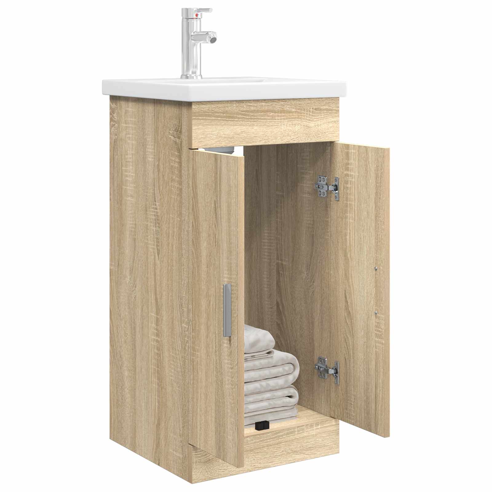 Meuble de salle de bain avec évier Chêne Sonoma