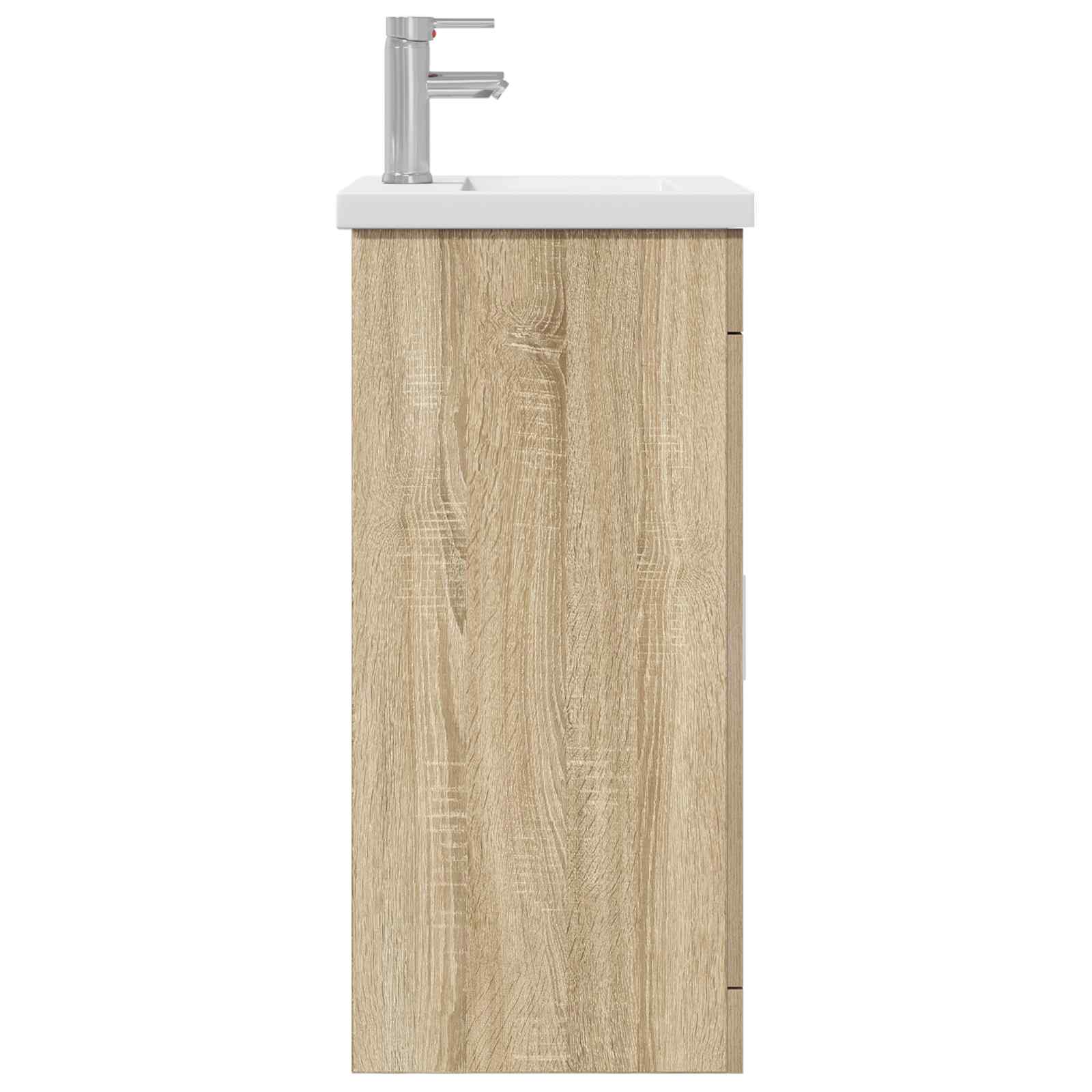 Meuble de salle de bain avec évier Chêne Sonoma