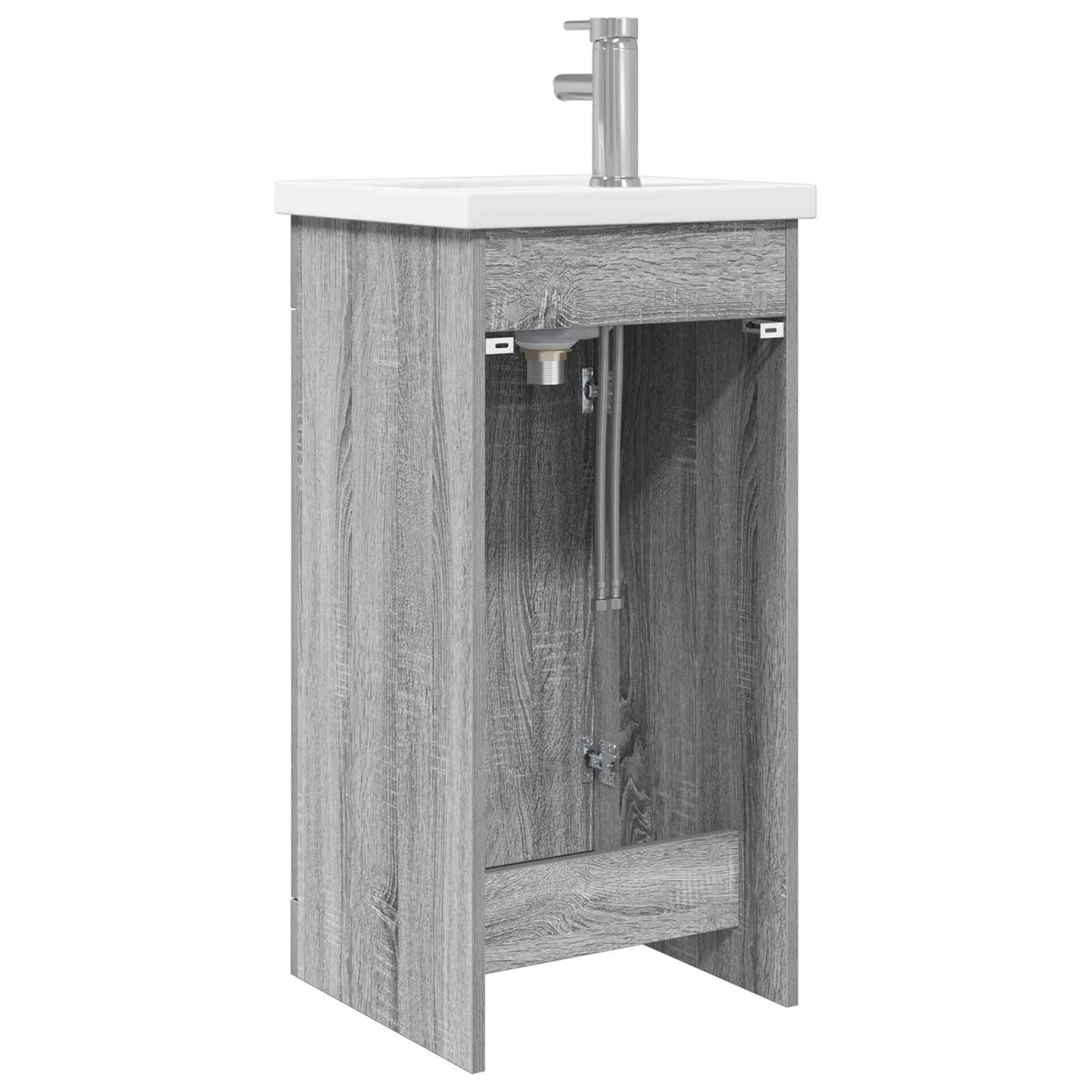 Meuble de salle de bain avec évier Sonoma gris