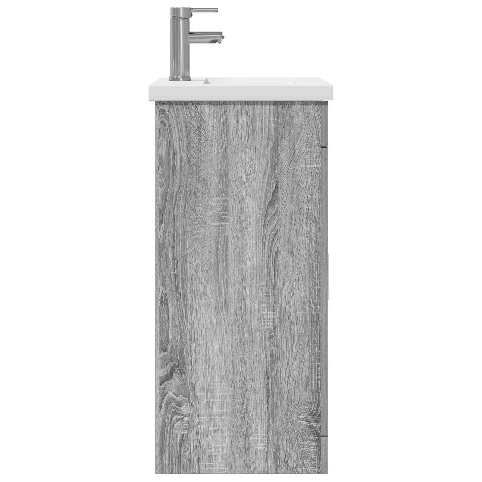 Meuble de salle de bain avec évier Sonoma gris