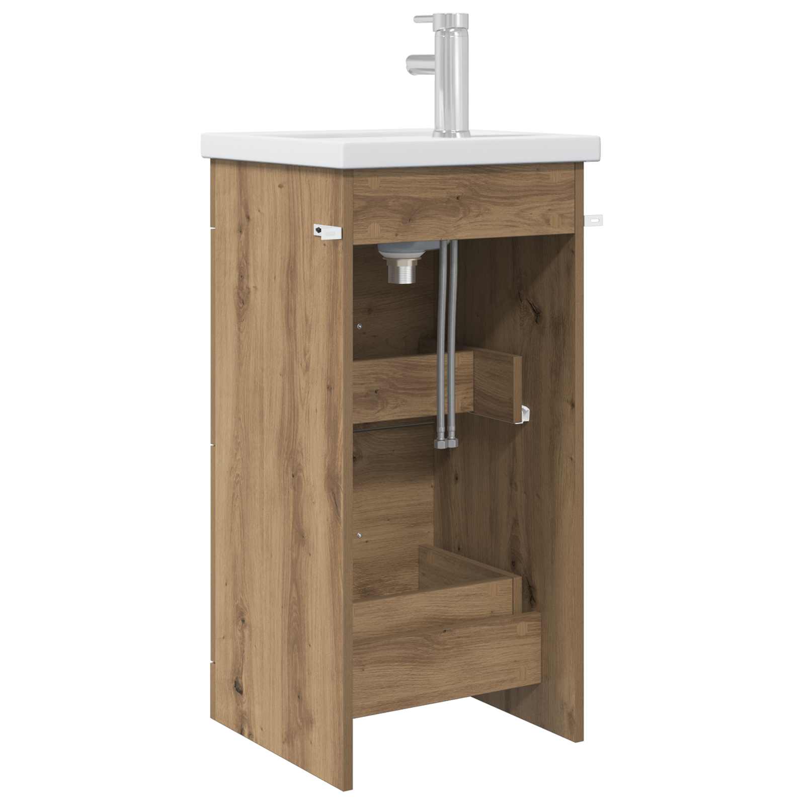 Meuble de salle de bain avec évier Chêne artisanal