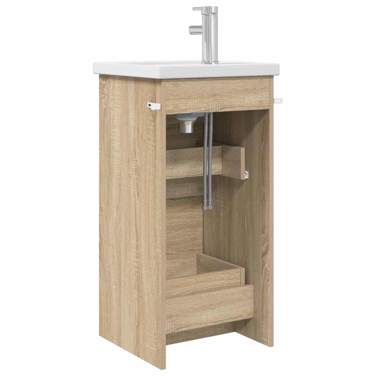Meuble de salle de bain avec évier Chêne Sonoma